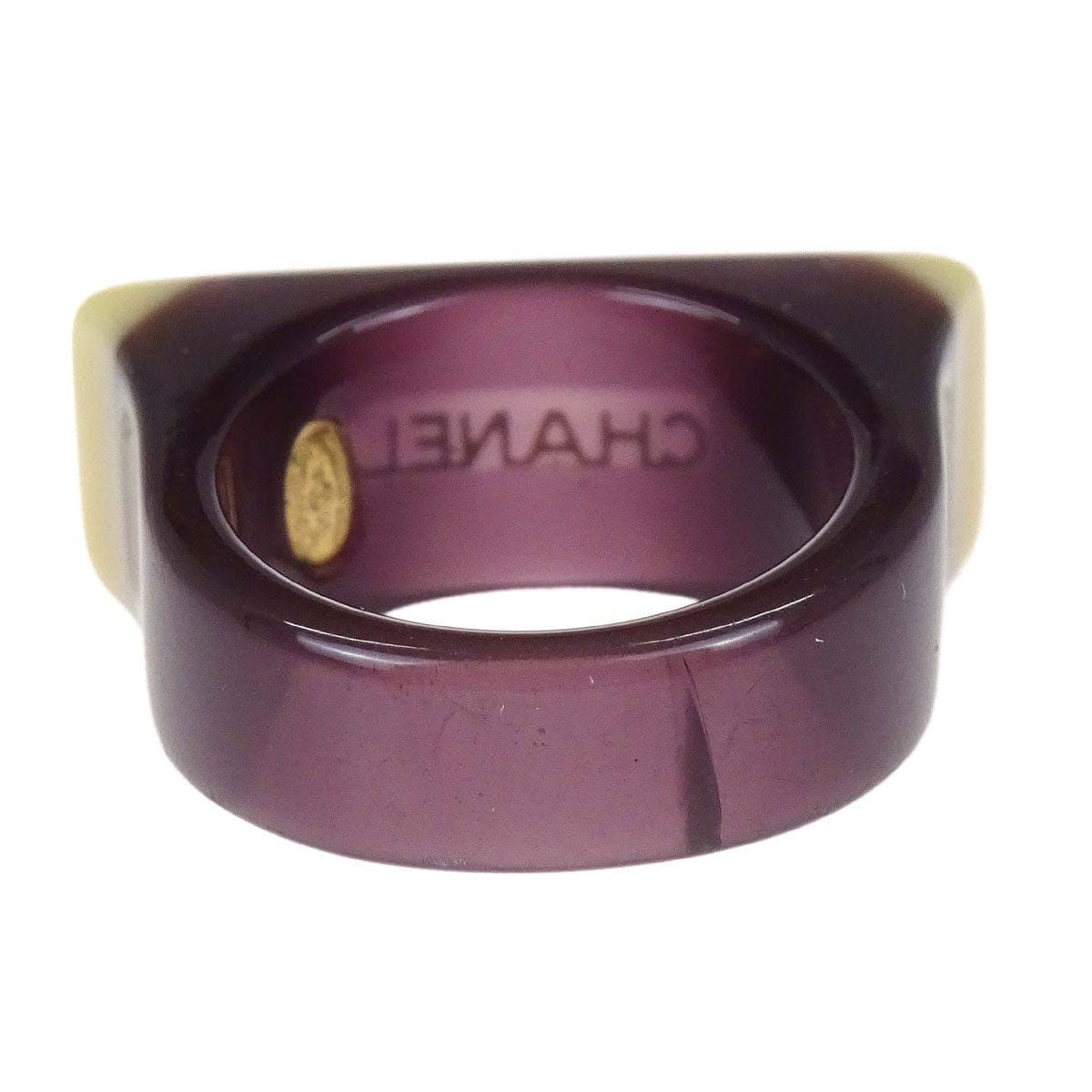 Chanel Ring Purple Acrylic #53 01A