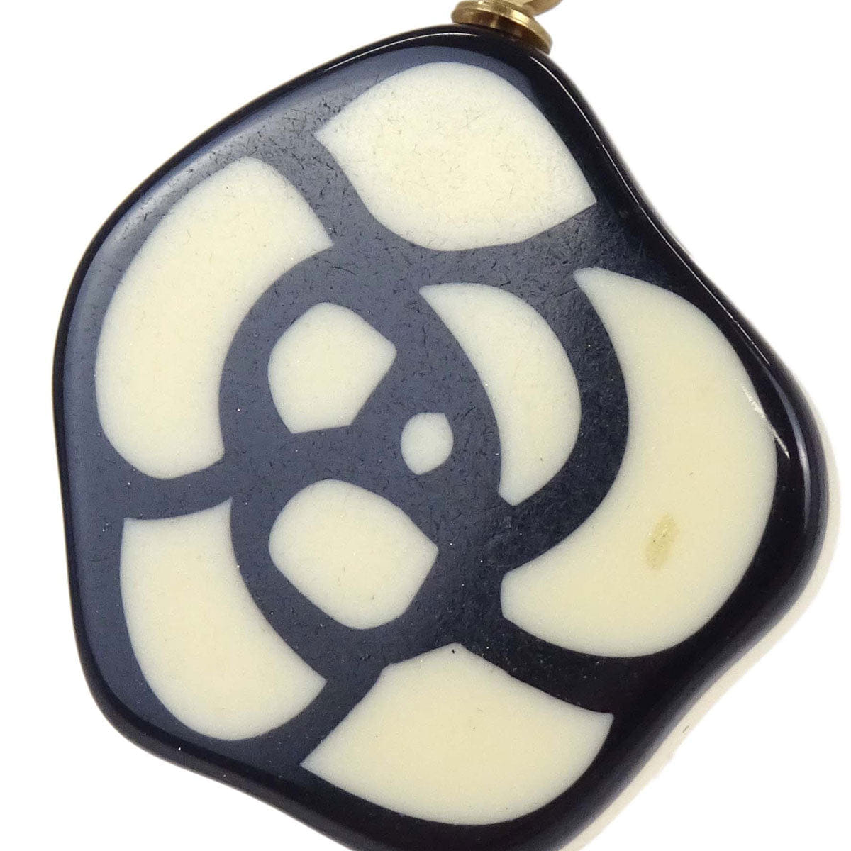 Chanel Dangle Camellia Clip - On Earrings Ivory Acrylic 03P