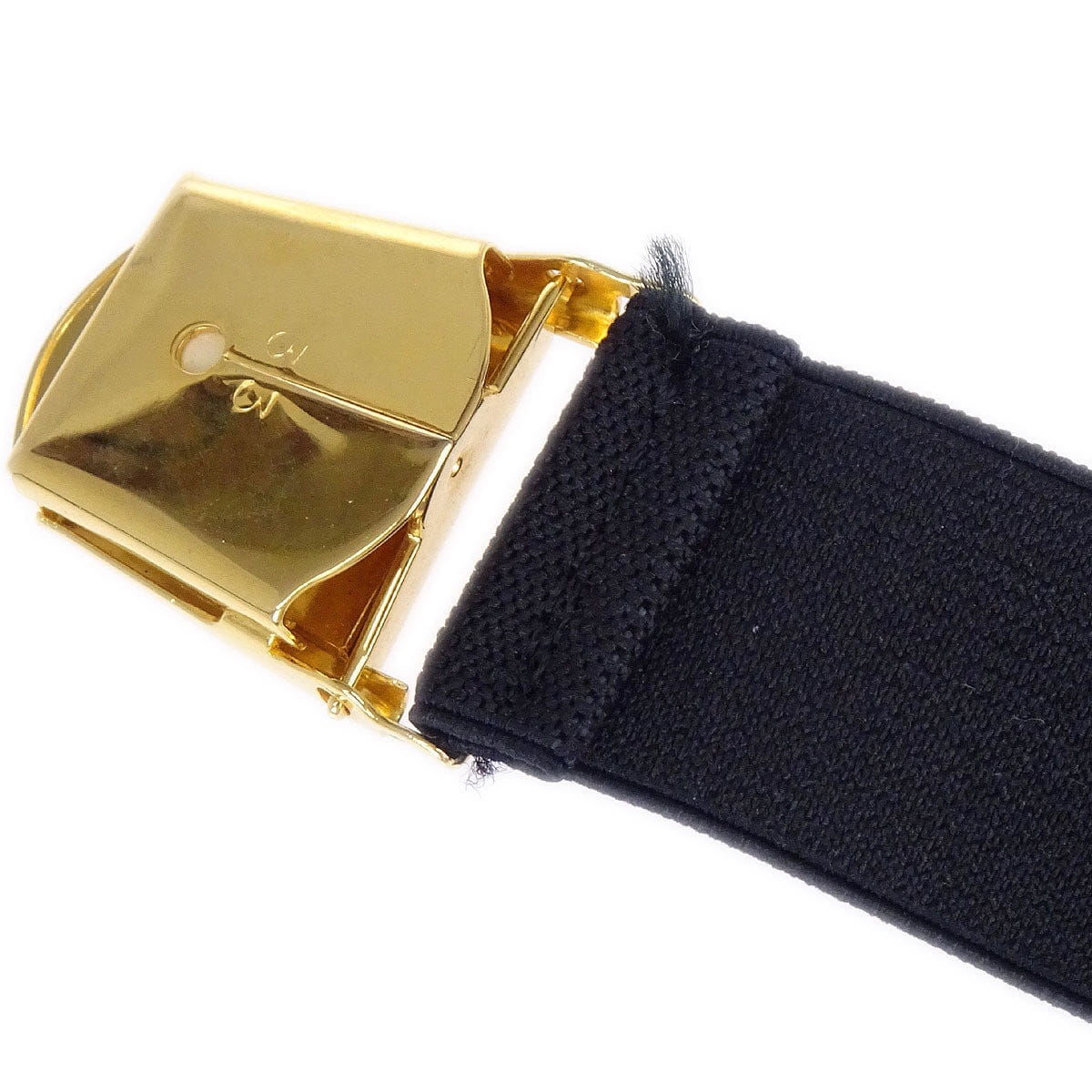 Chanel Black Canvas Logo Clip Armband Wristband