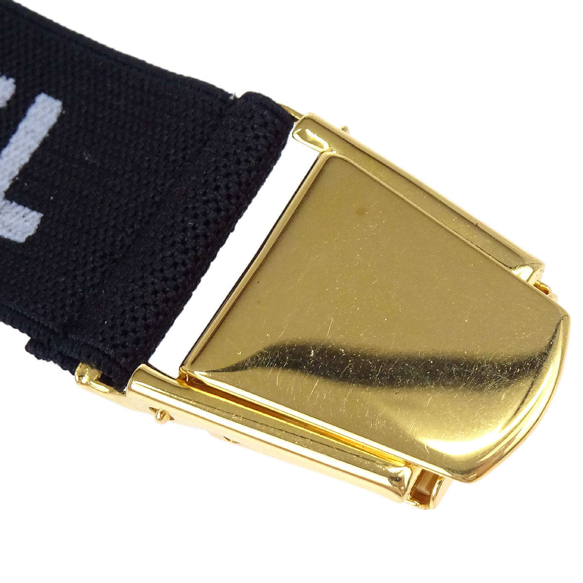 Chanel Black Canvas Logo Clip Armband Wristband