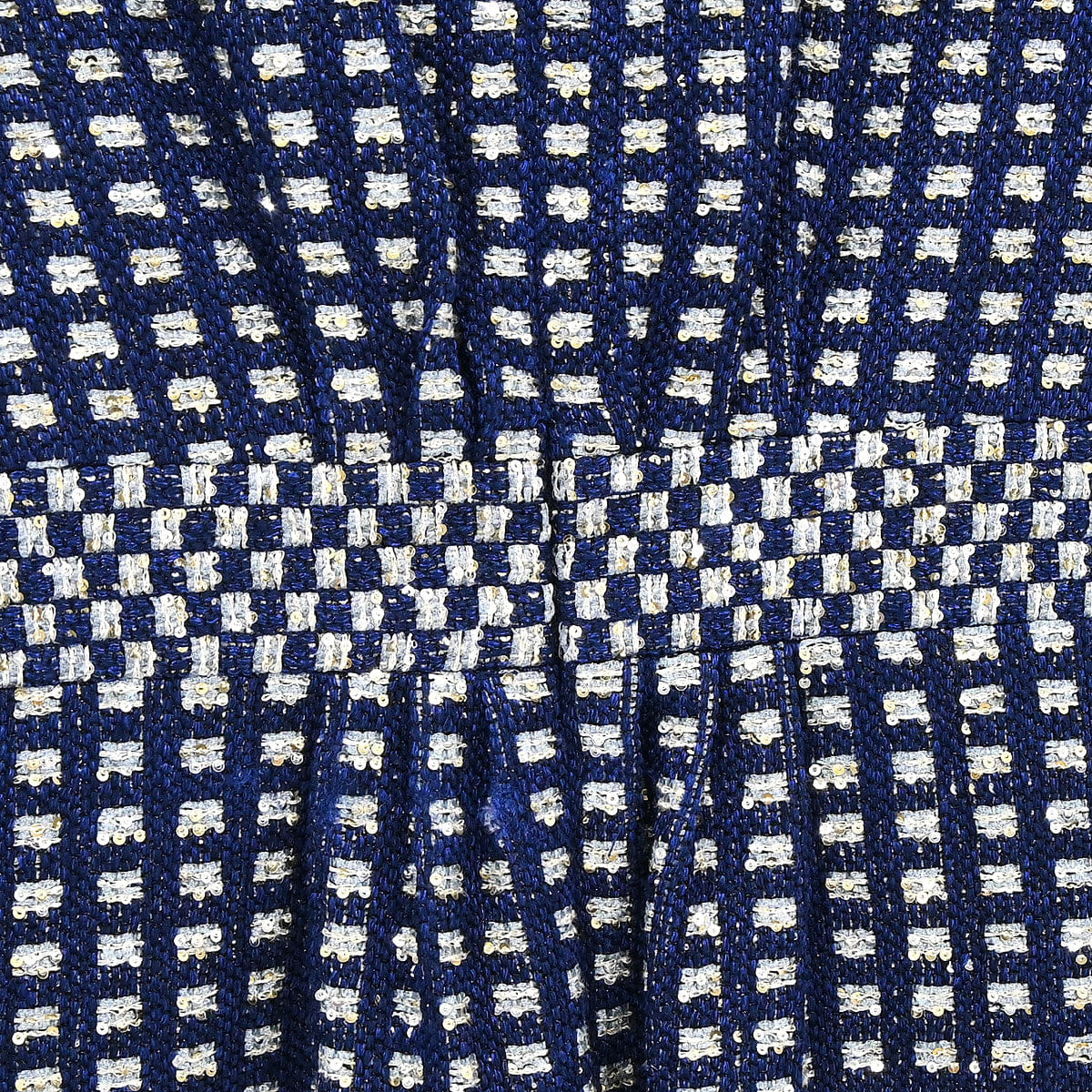 Chanel 2017 Sleeveless Tweed Dress Navy #40