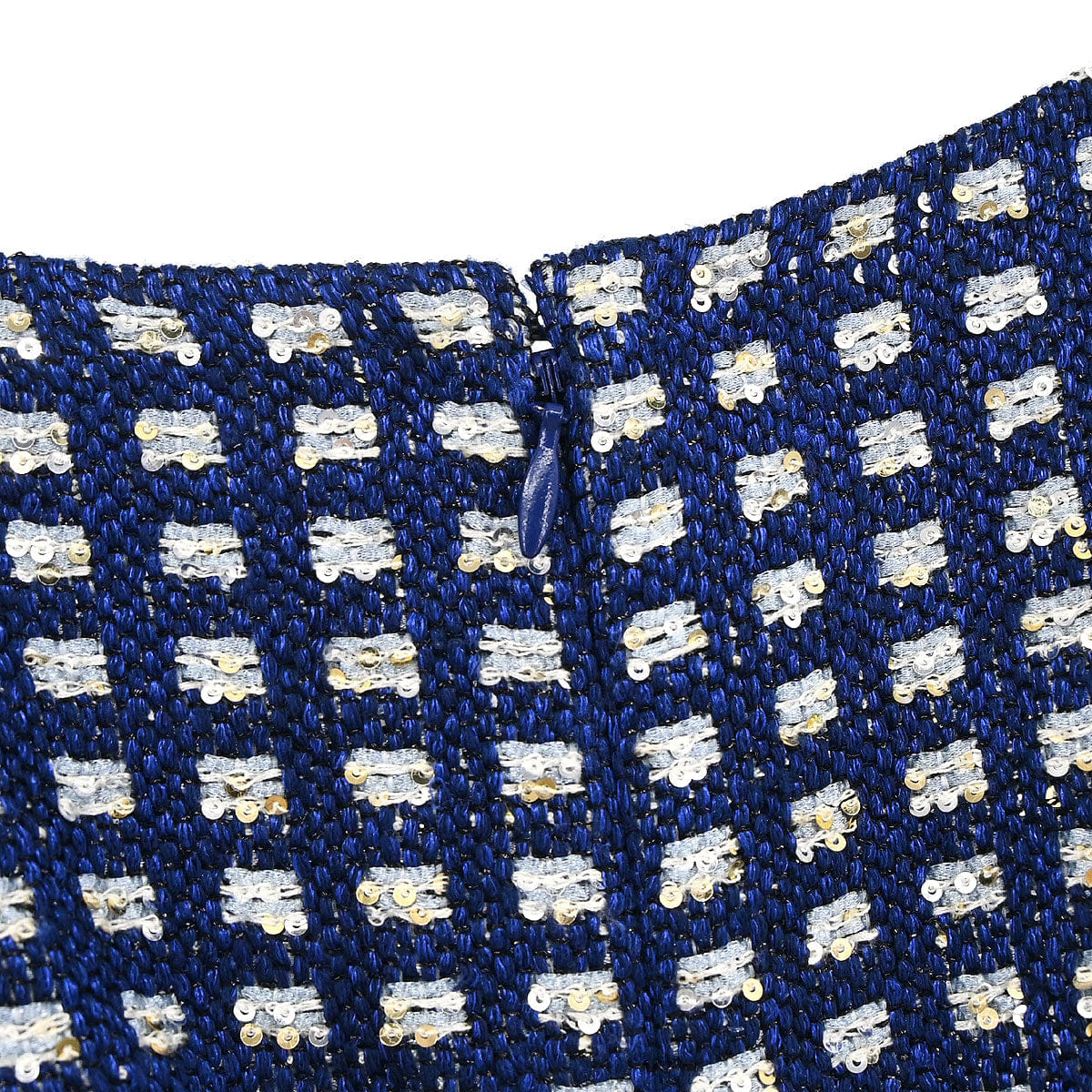 Chanel 2017 Sleeveless Tweed Dress Navy #40