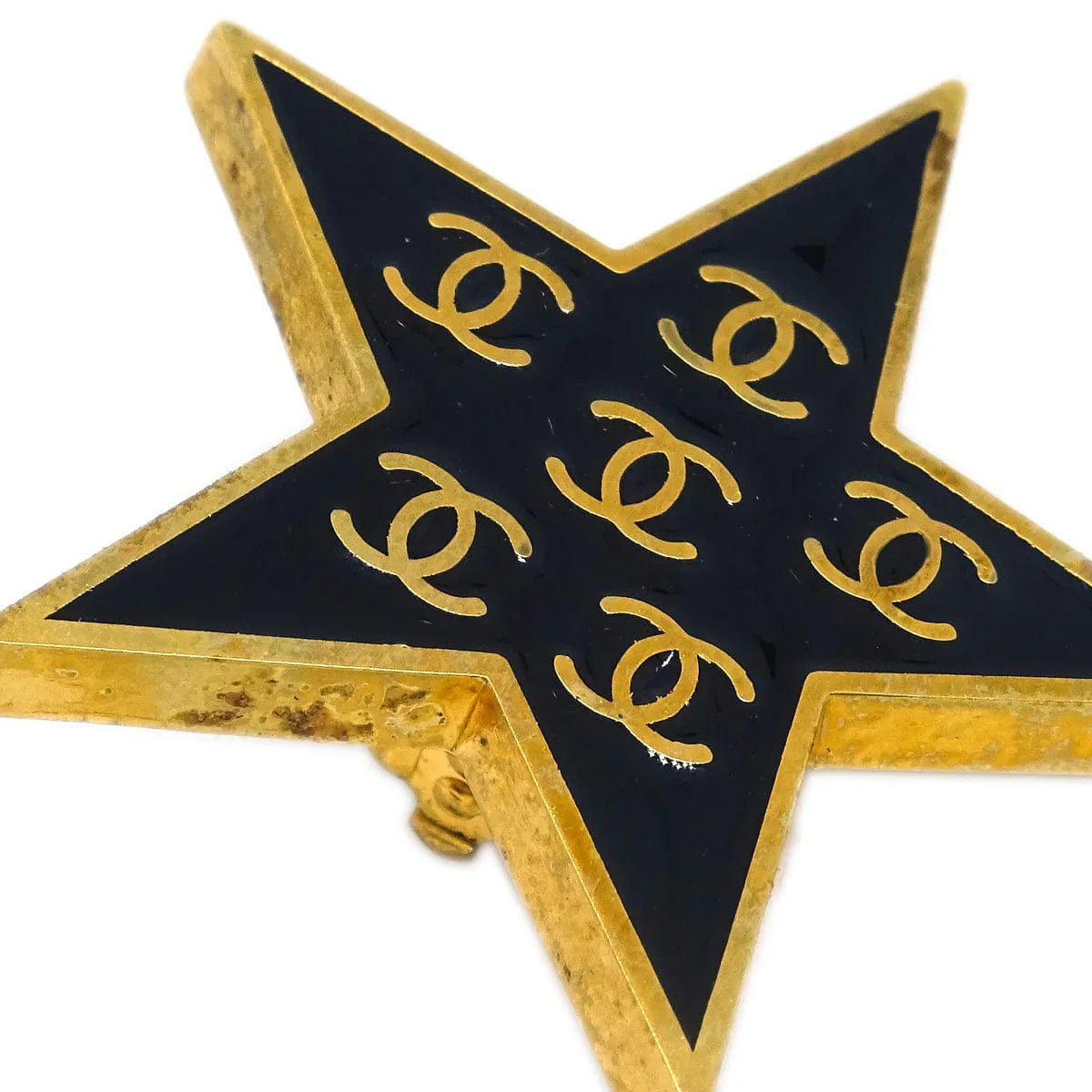 Chanel Star Earrings Clip - On Black 01P