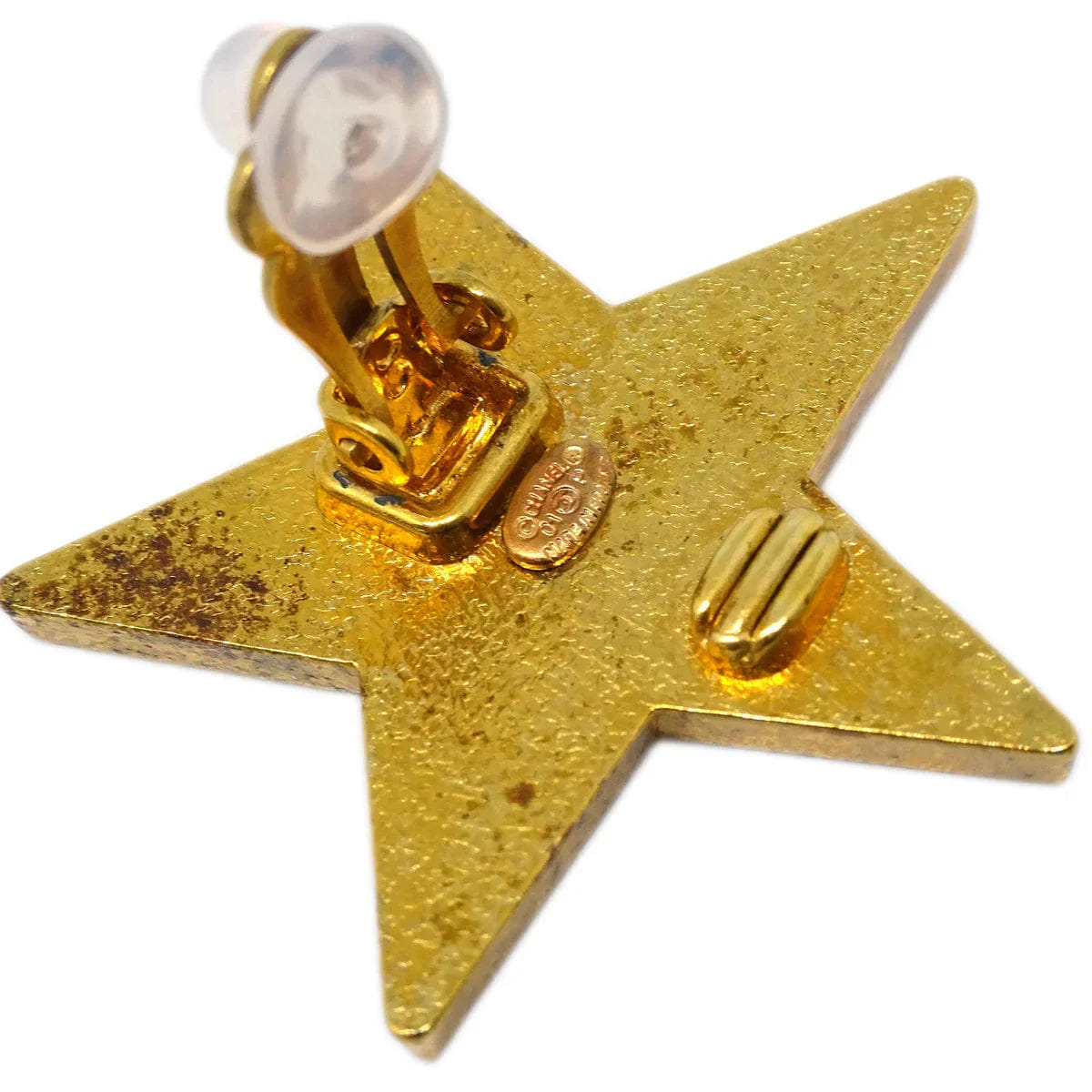 Chanel Star Earrings Clip - On Black 01P
