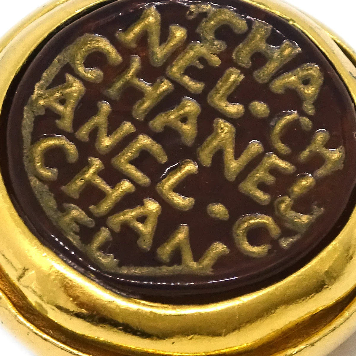 Chanel Button Earrings Clip - On Gold 99A