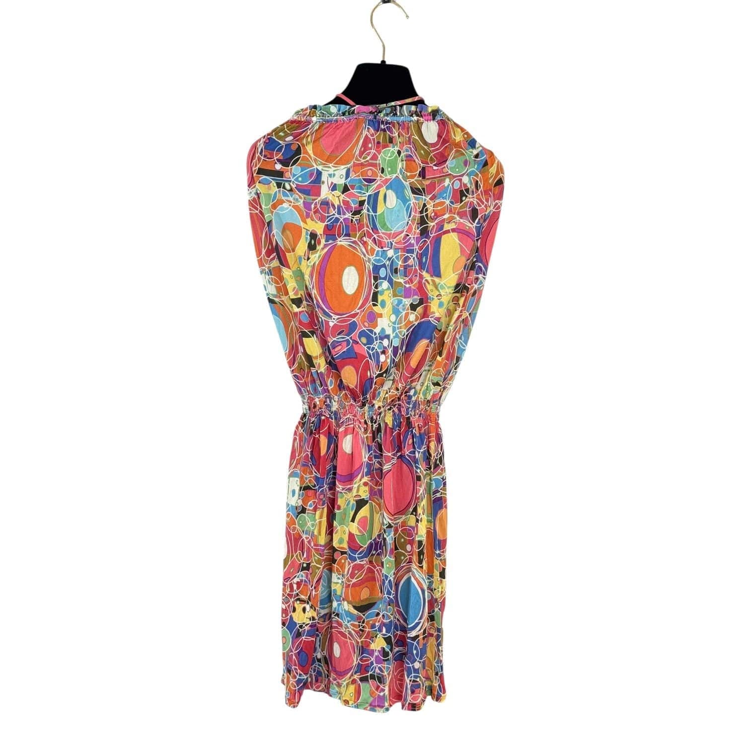 Chanel Multicolour Printed Silk Halter Neck Dress #34 08P