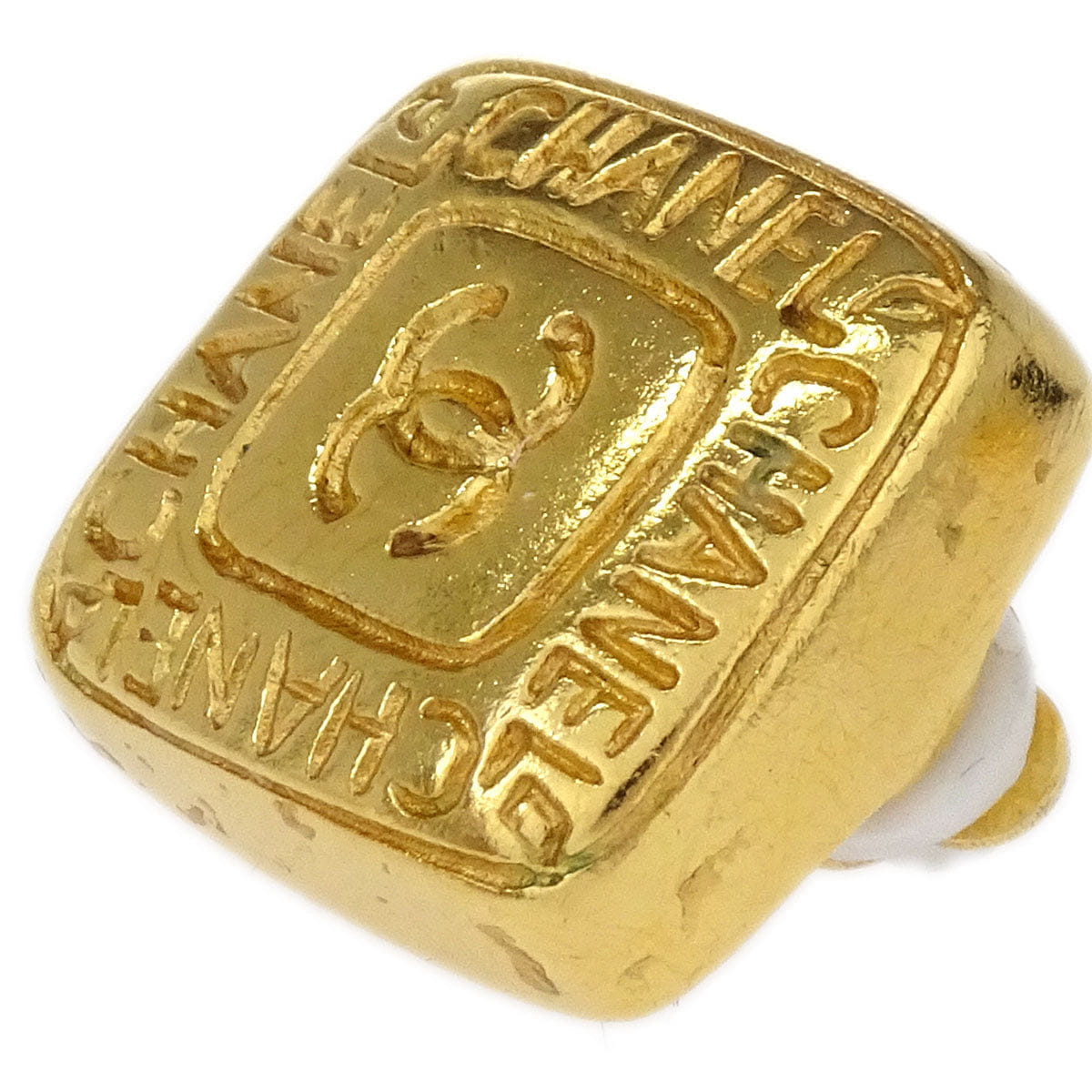 Chanel Square Clip - On Earrings Gold 99A
