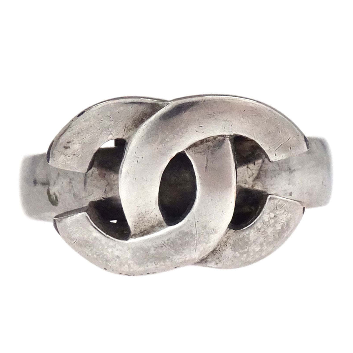 Chanel Ring CC Silver #53 01P