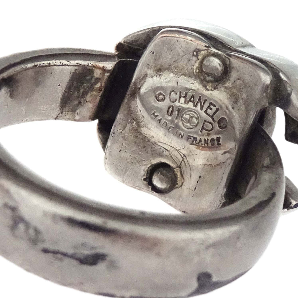 Chanel Ring CC Silver #53 01P