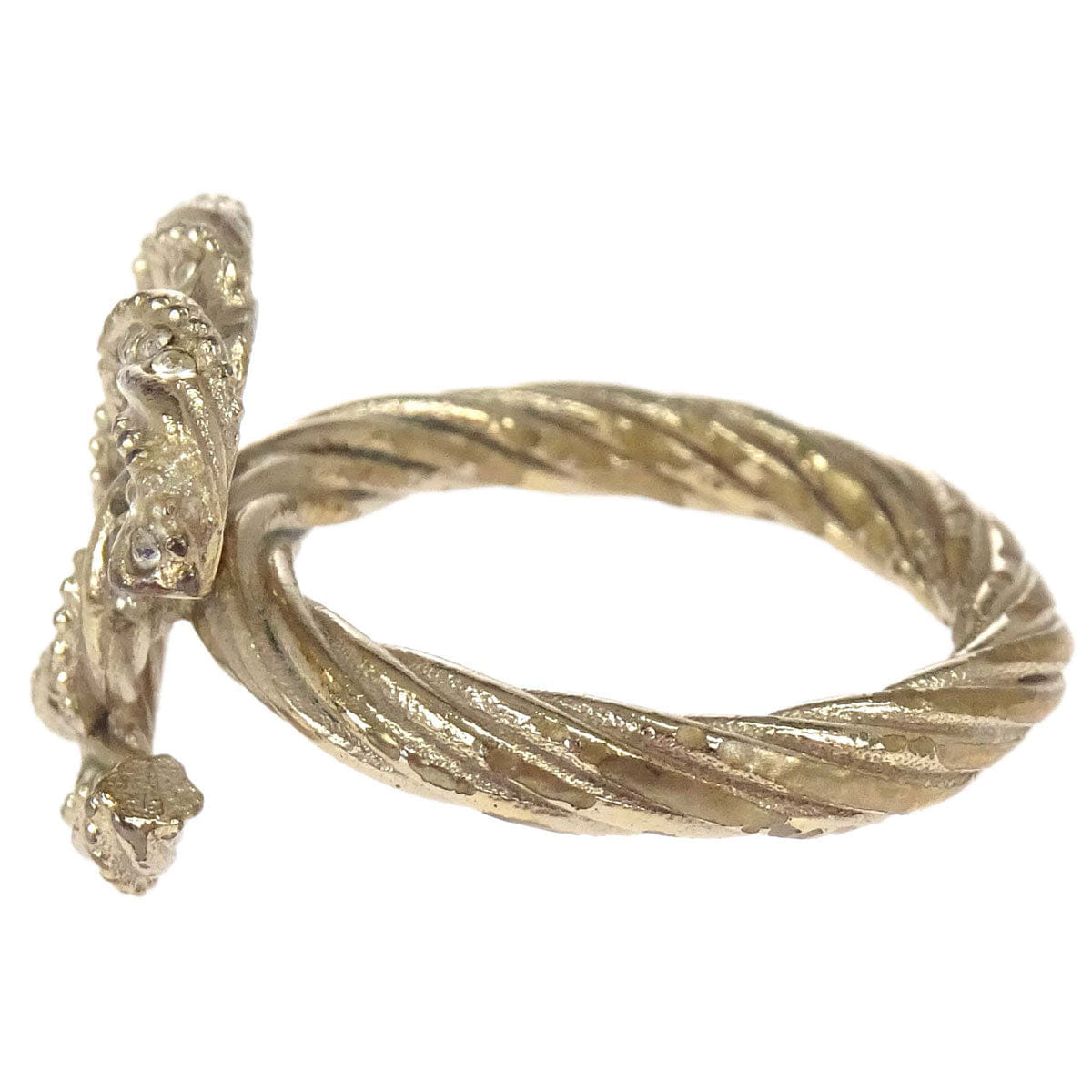 Chanel Ring Gold Rhinestone CC #50 B13P