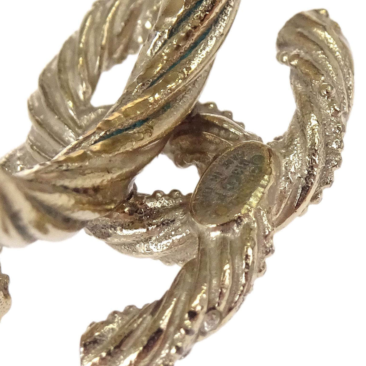 Chanel Ring Gold Rhinestone CC #50 B13P