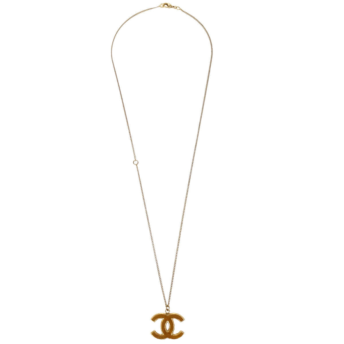 Chanel Gold CC Pendant Necklace B11C