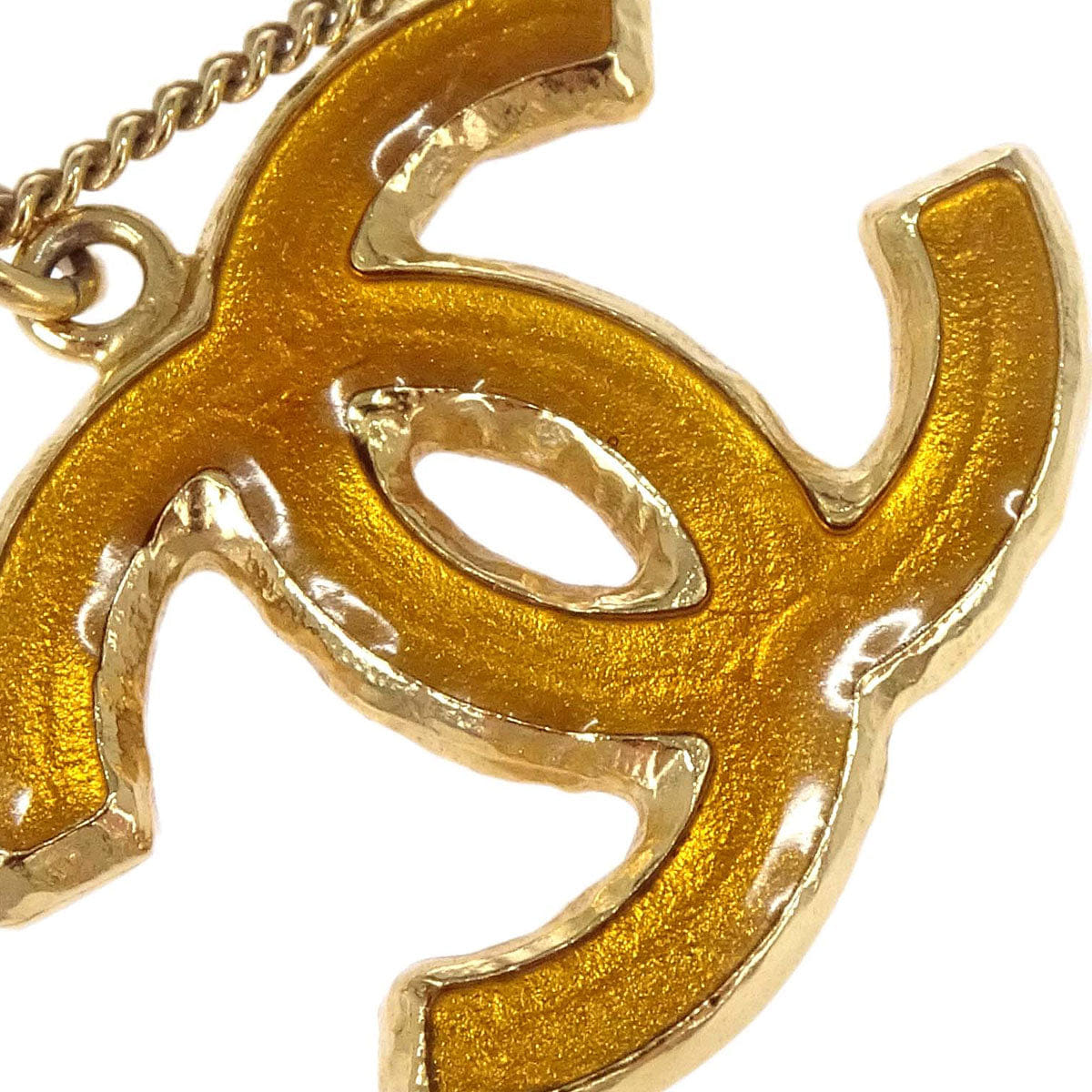Chanel Gold CC Pendant Necklace B11C