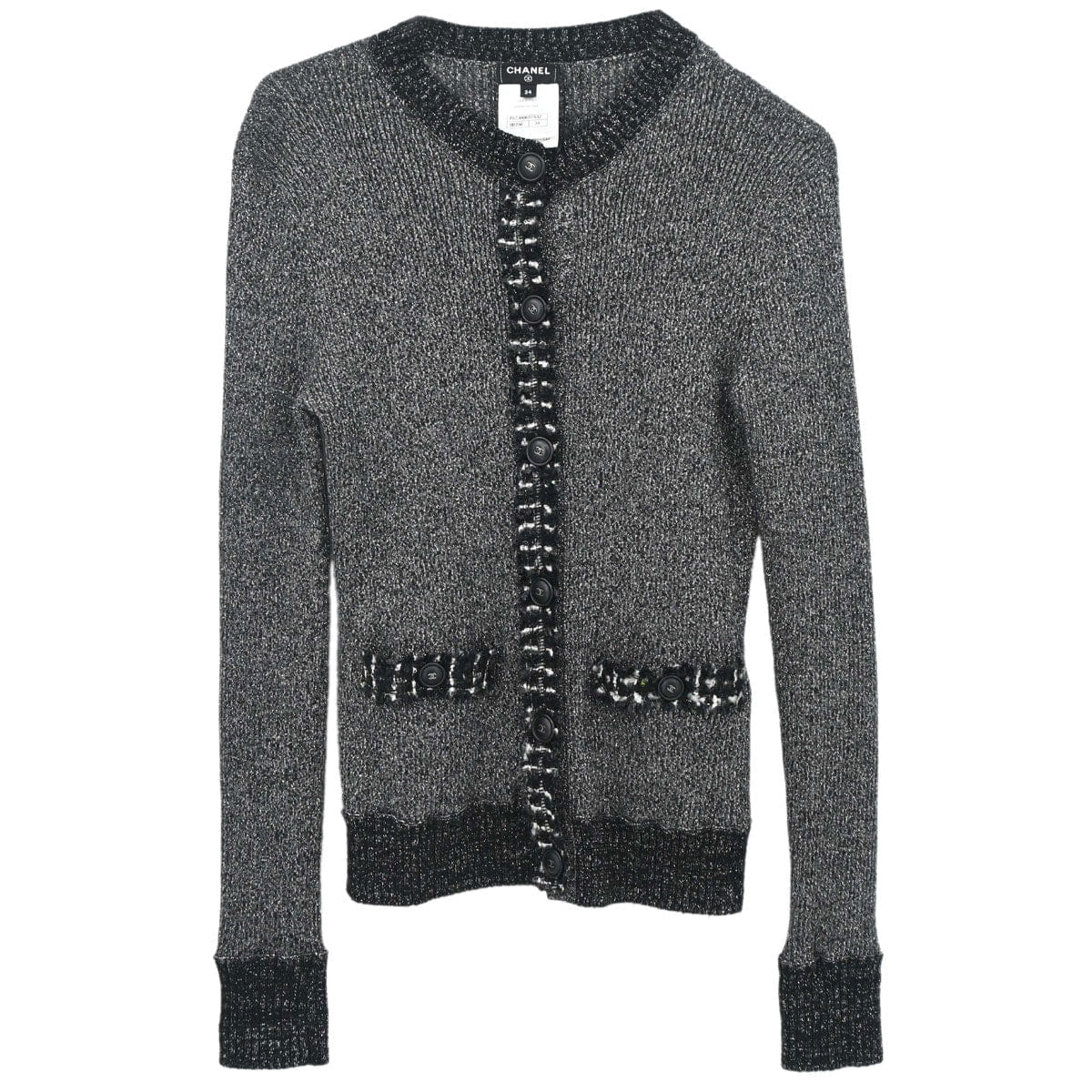Chanel 2017 - 2018 Glitter Cardigan Black #34