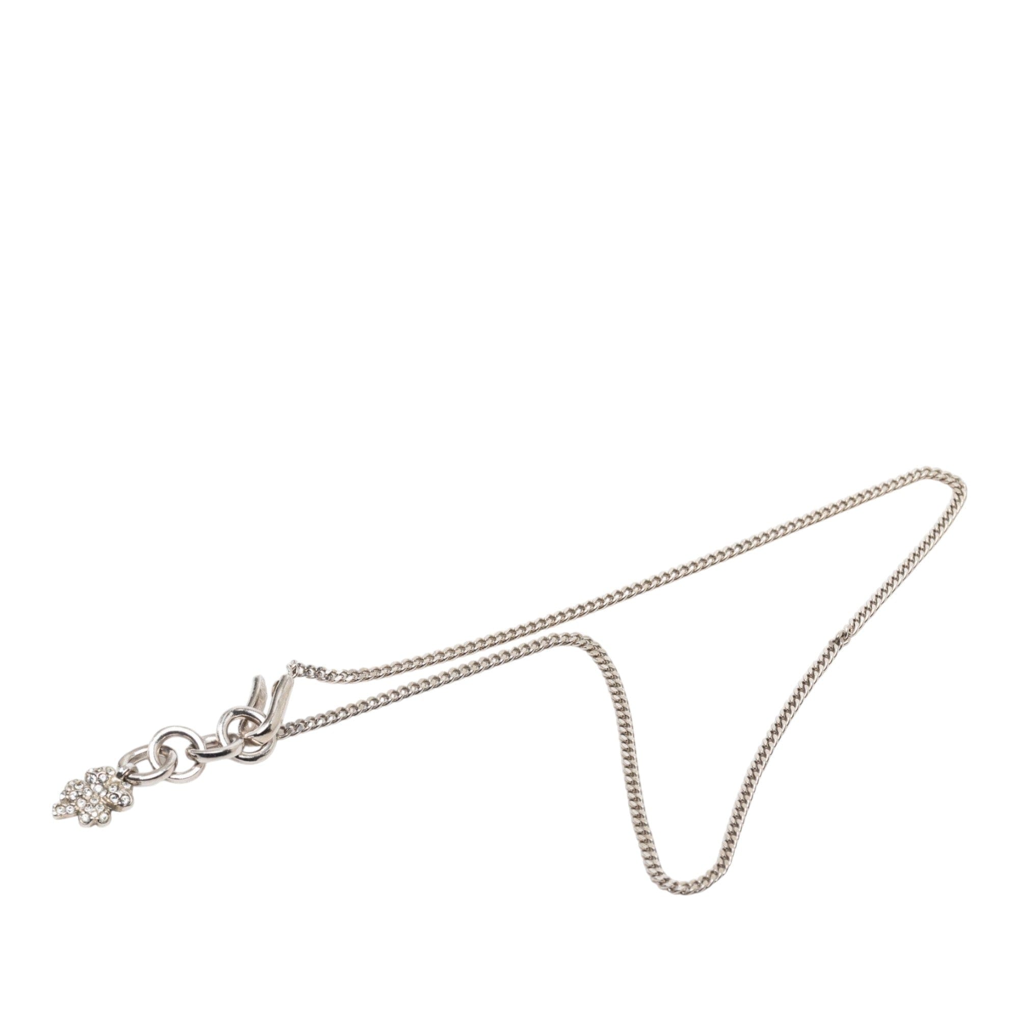 Chanel CC Brass Strass Pendant Necklace