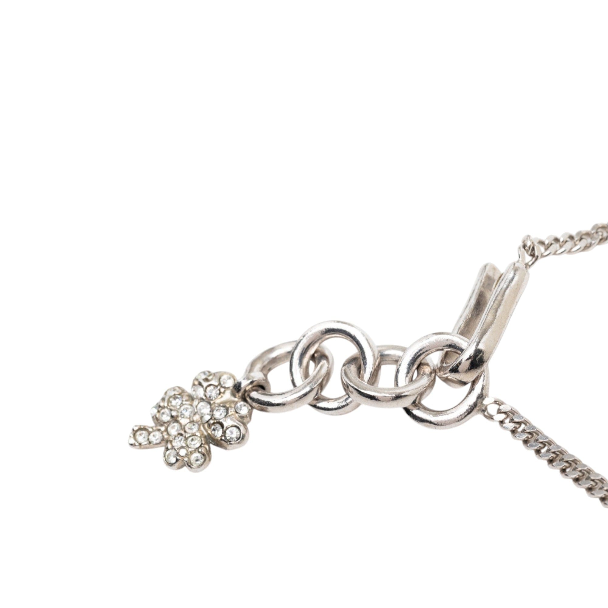Chanel CC Brass Strass Pendant Necklace
