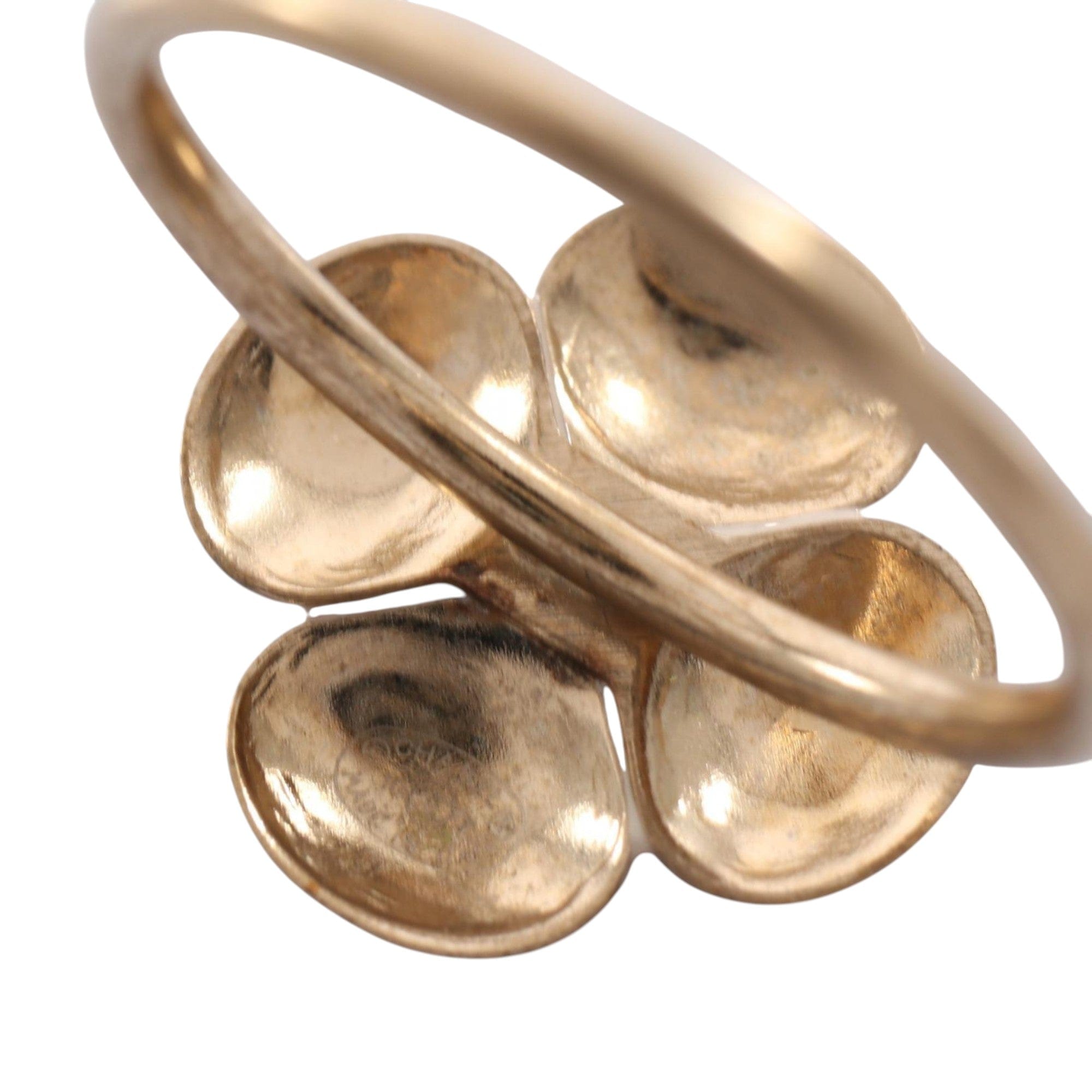 Chanel CC Gold Plated and Enamel Flower Ring