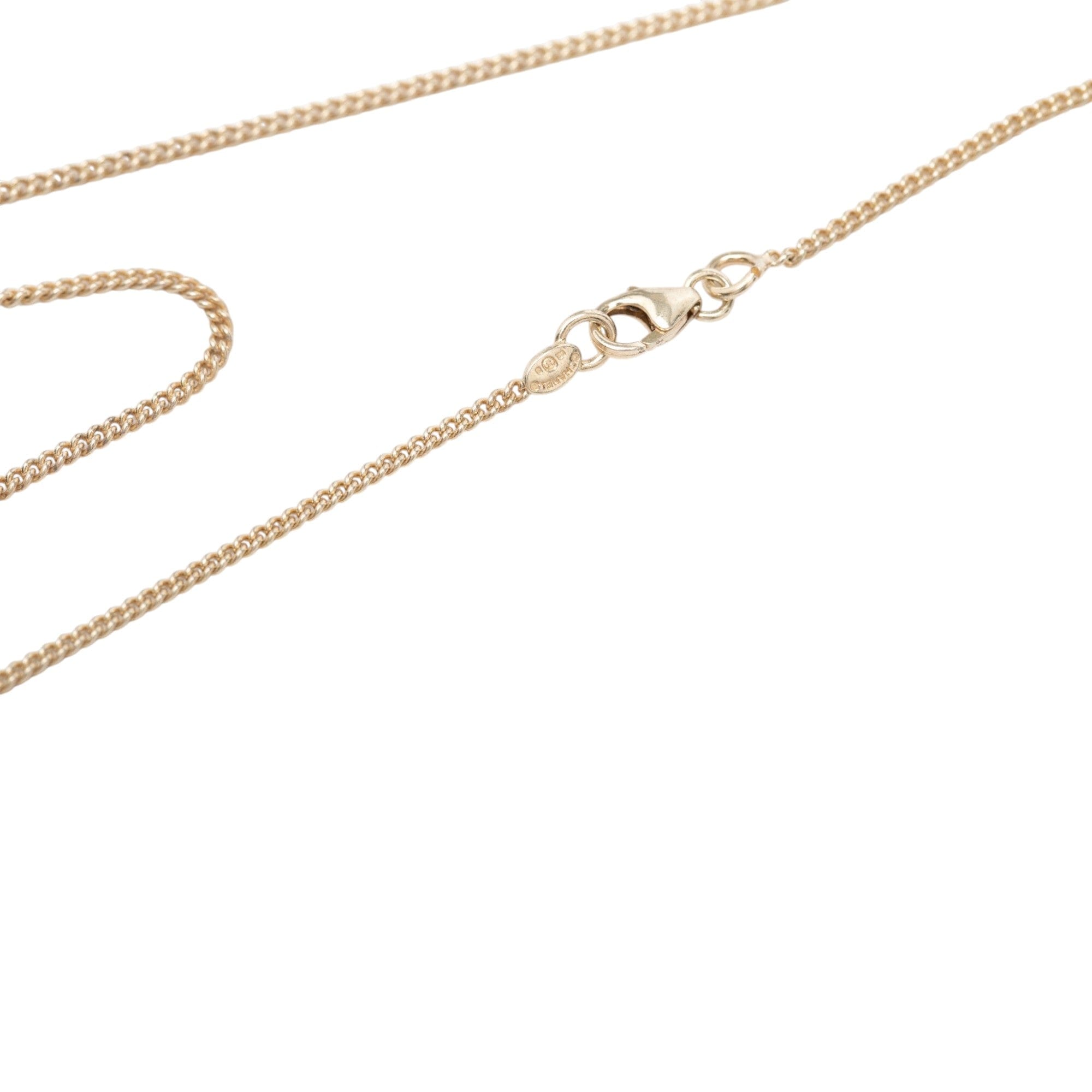 Chanel CC Gold Plated Sailboat Pendant Necklace