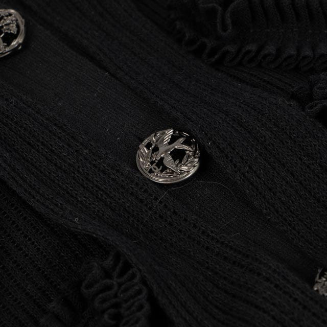 Chanel Black Ribbon Tie 10S Knit Dress - Size 34