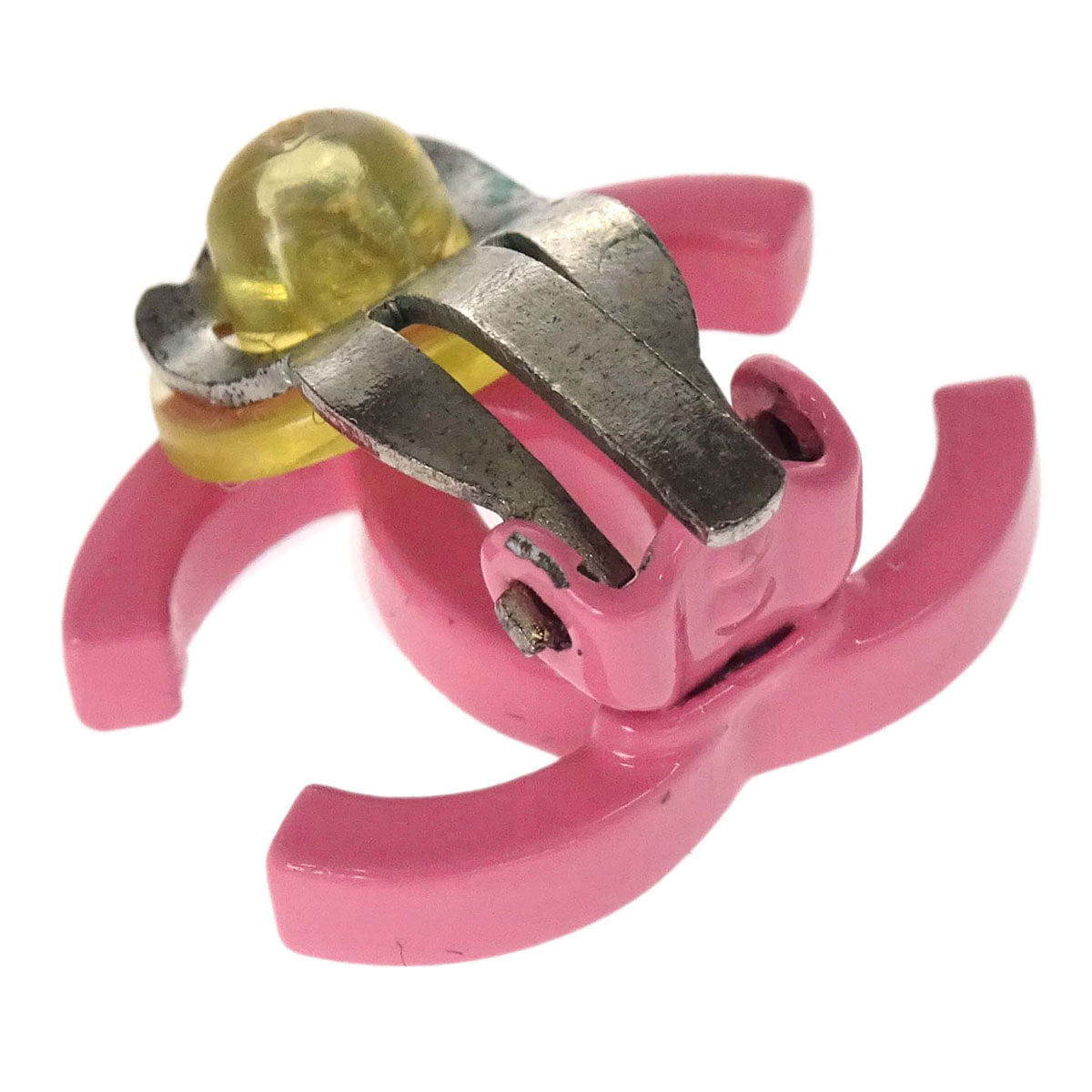 Chanel CC Clip - On Earrings Pink 04C