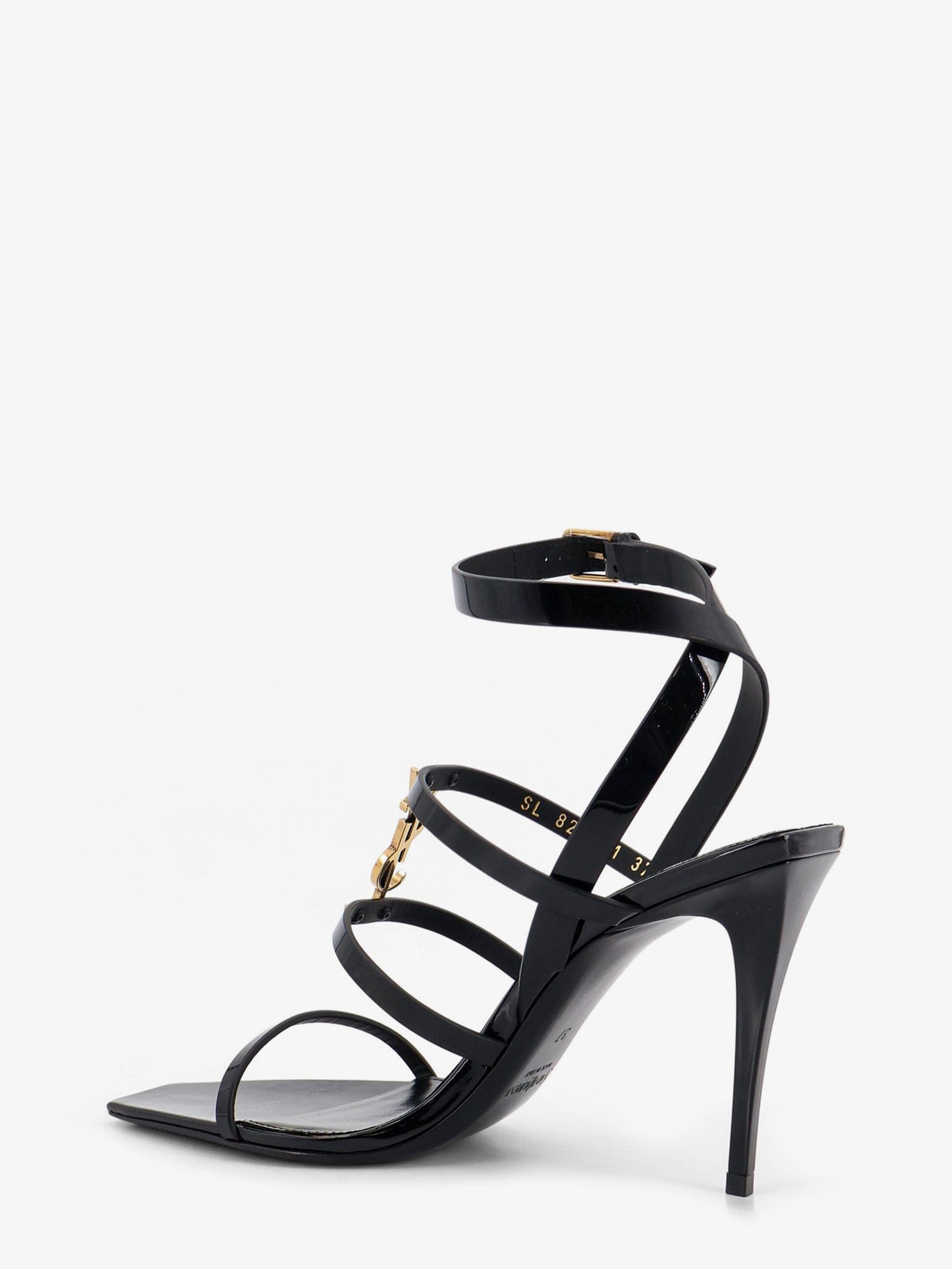 Saint Laurent Cassandre patent leather sandals