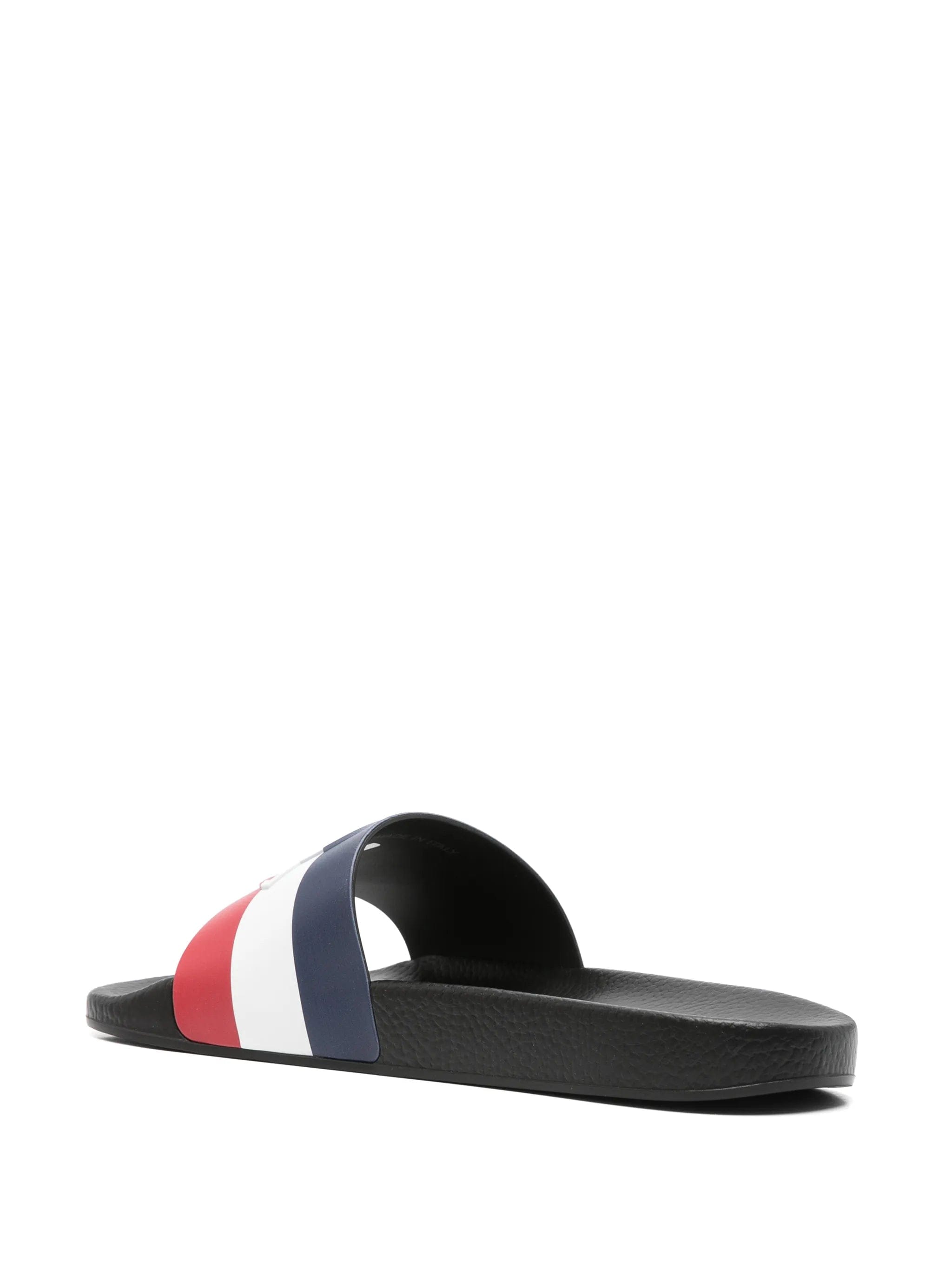 Moncler Basile striped slides