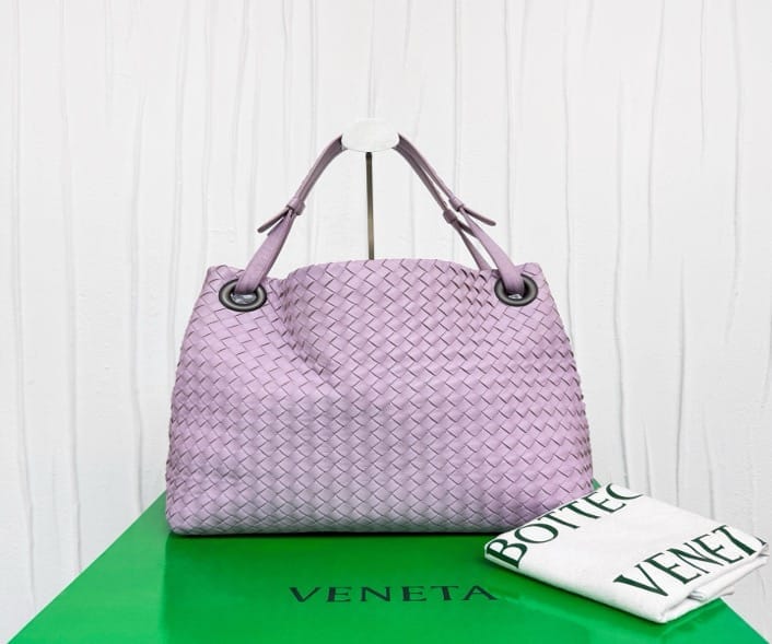 Bottega Veneta BV Taro Purple Double Bridge Shoulder Bag 32 17127336
