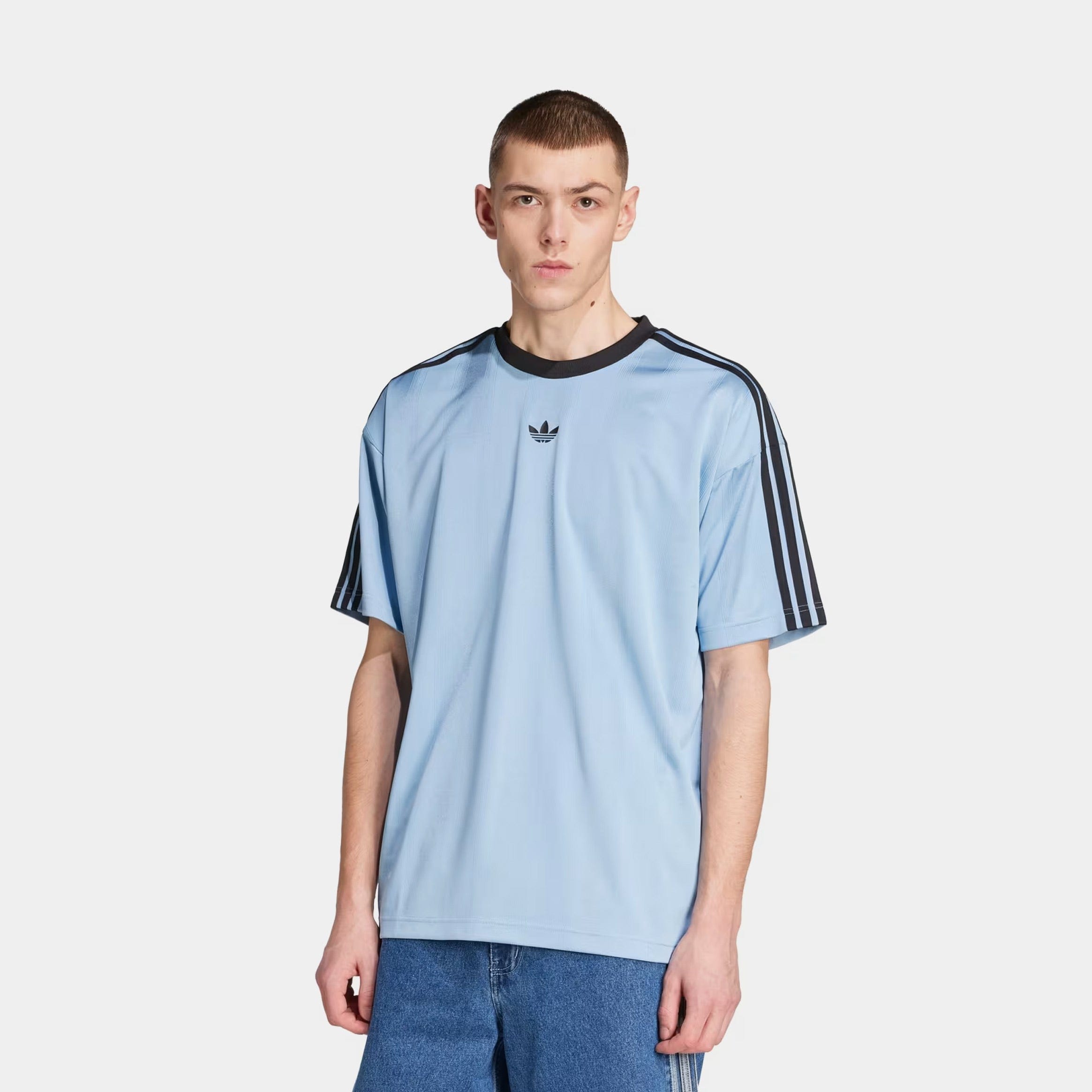 adidas Adicolor Jacquard Mens Jersey (Blue/Black)