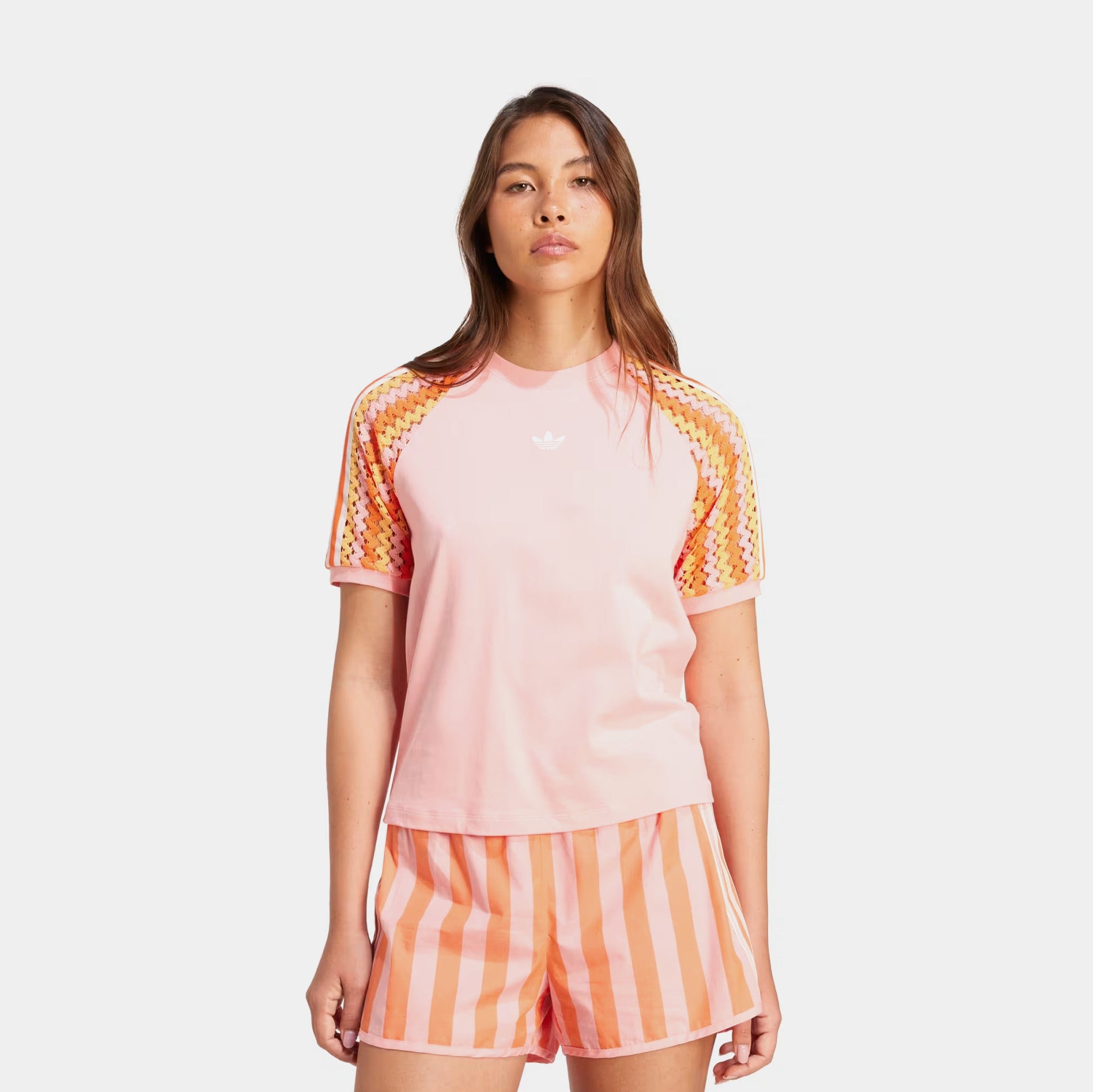 adidas Summer Glow Cali Womens Short Sleeve Shirt (Semi Pink Spark)