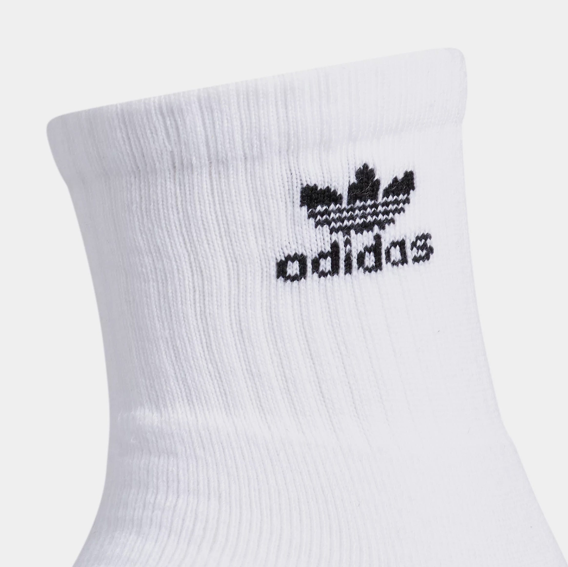 adidas Trefoil 6 Pack Quarter Mens Socks (Black/White)