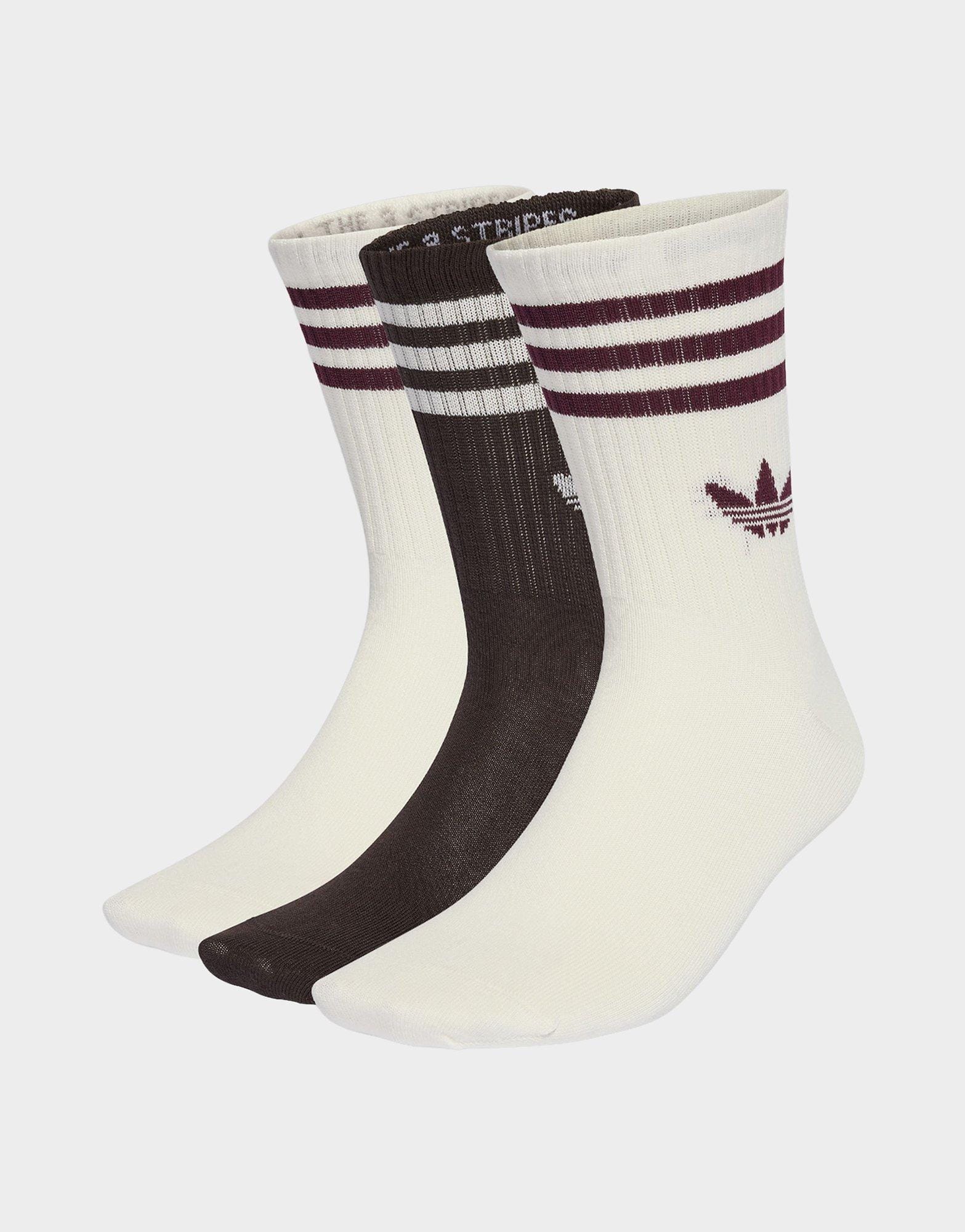 adidas 3 - Stripes Crew Socks 3 Pairs
