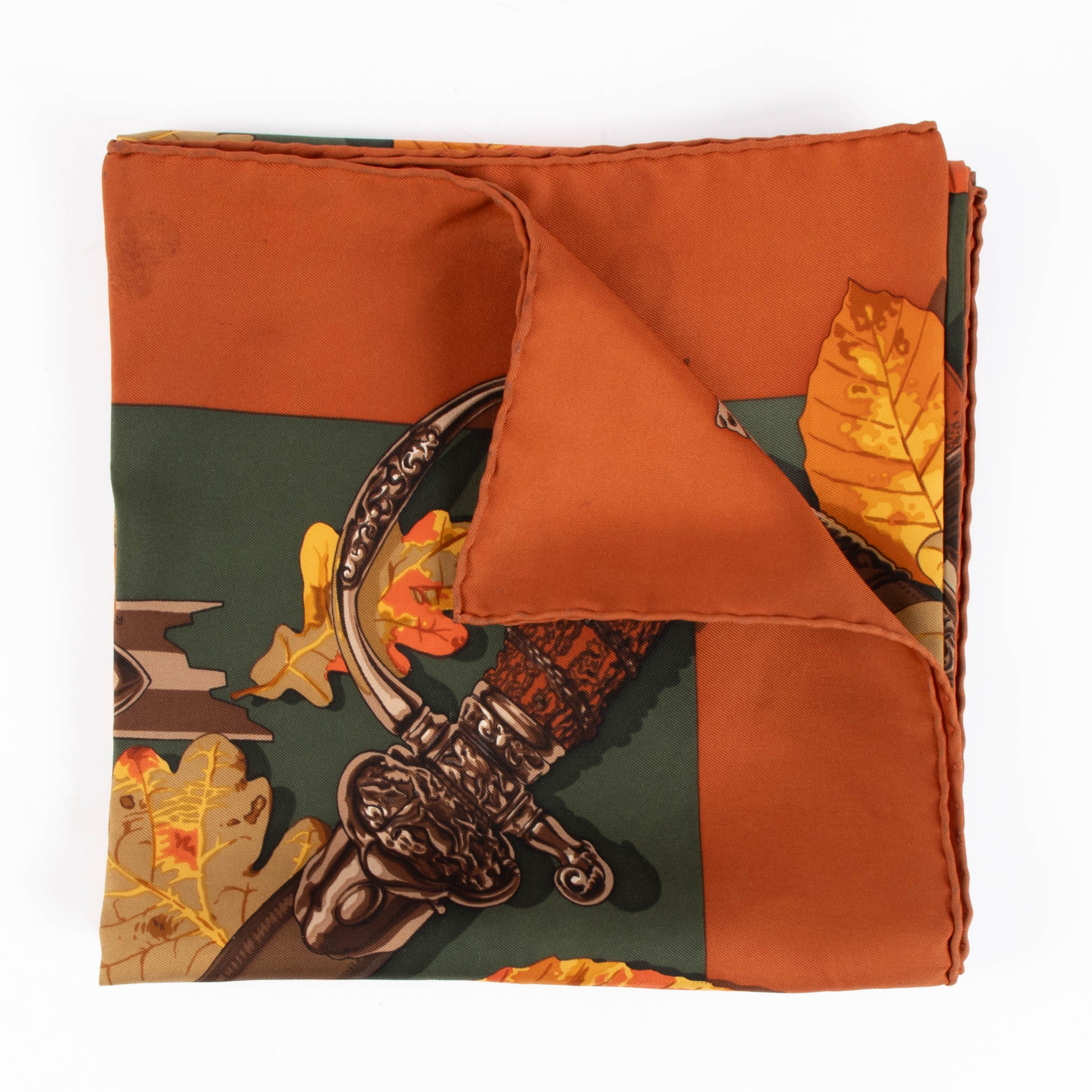 Hermes Carré de Soie 90 Au Plus Dru