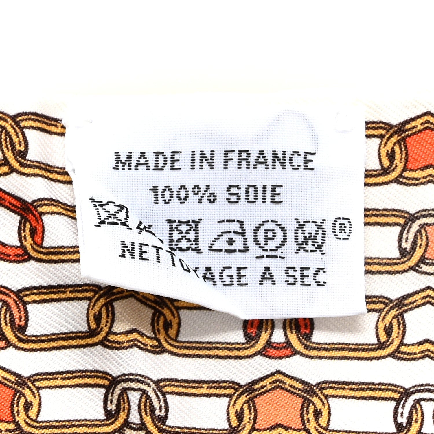 Hermes Silk Effet Kaleidoscope Twilly Orange Blanc Vermillon