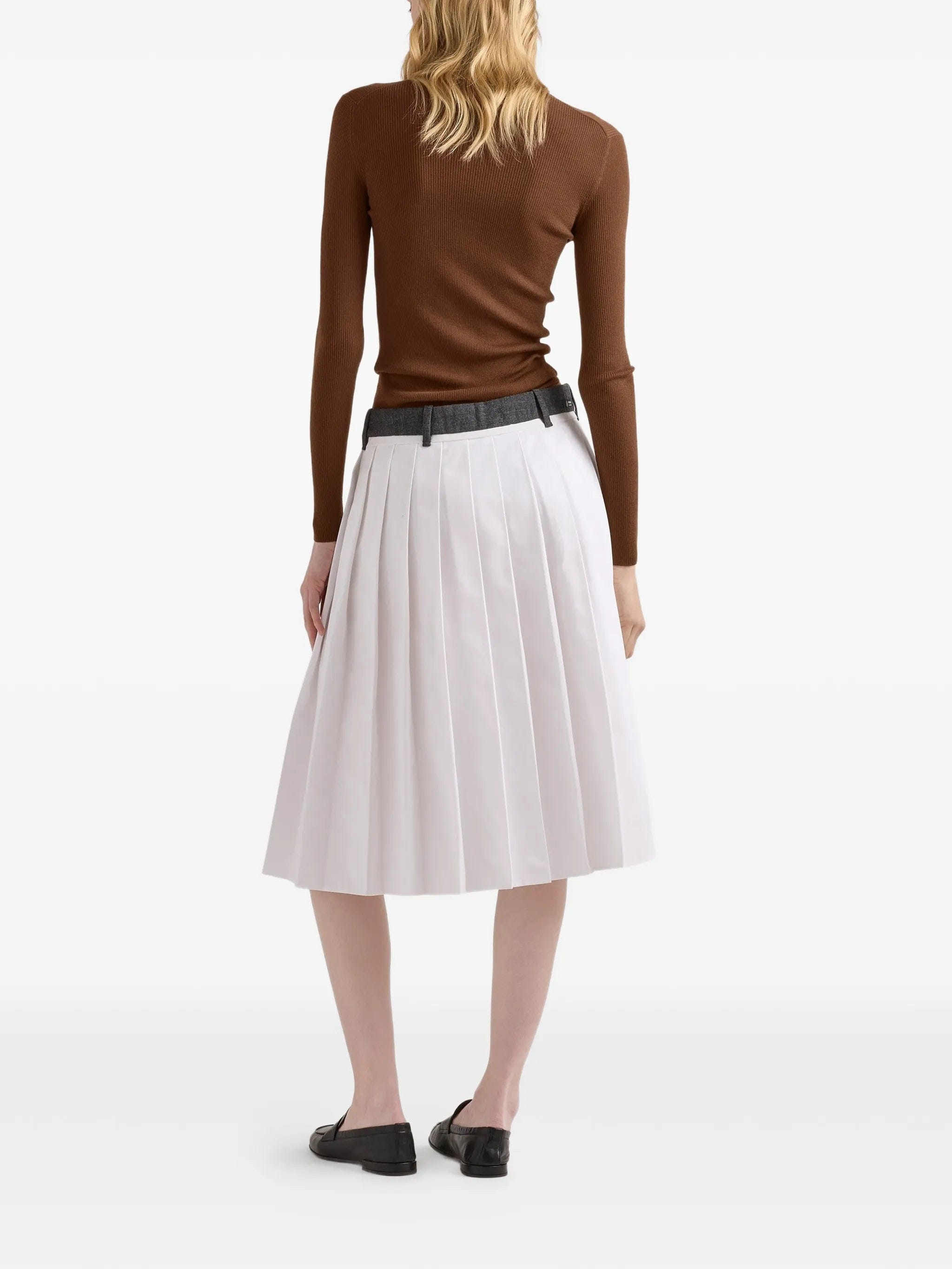Prada ribbed knit wool cardigan