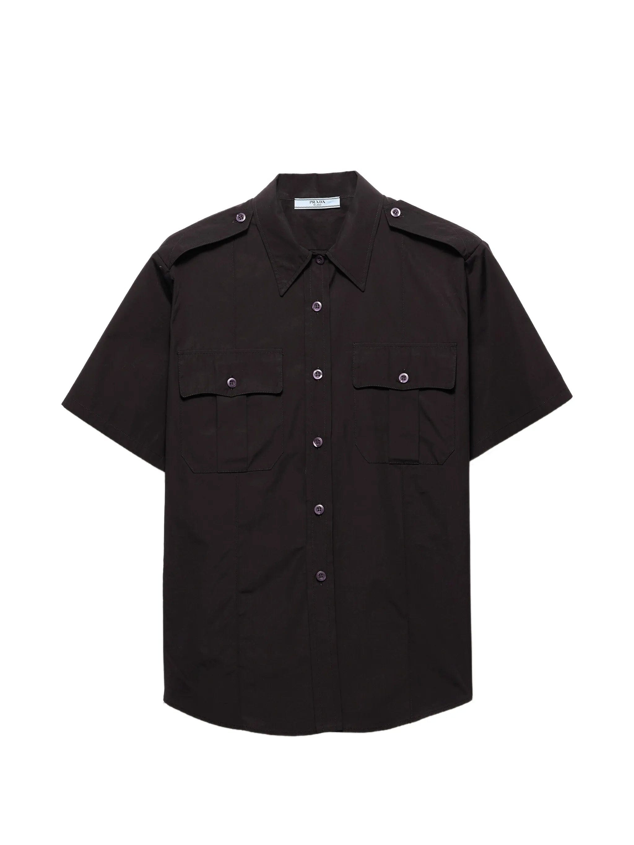 Prada short - sleeved poplin shirt