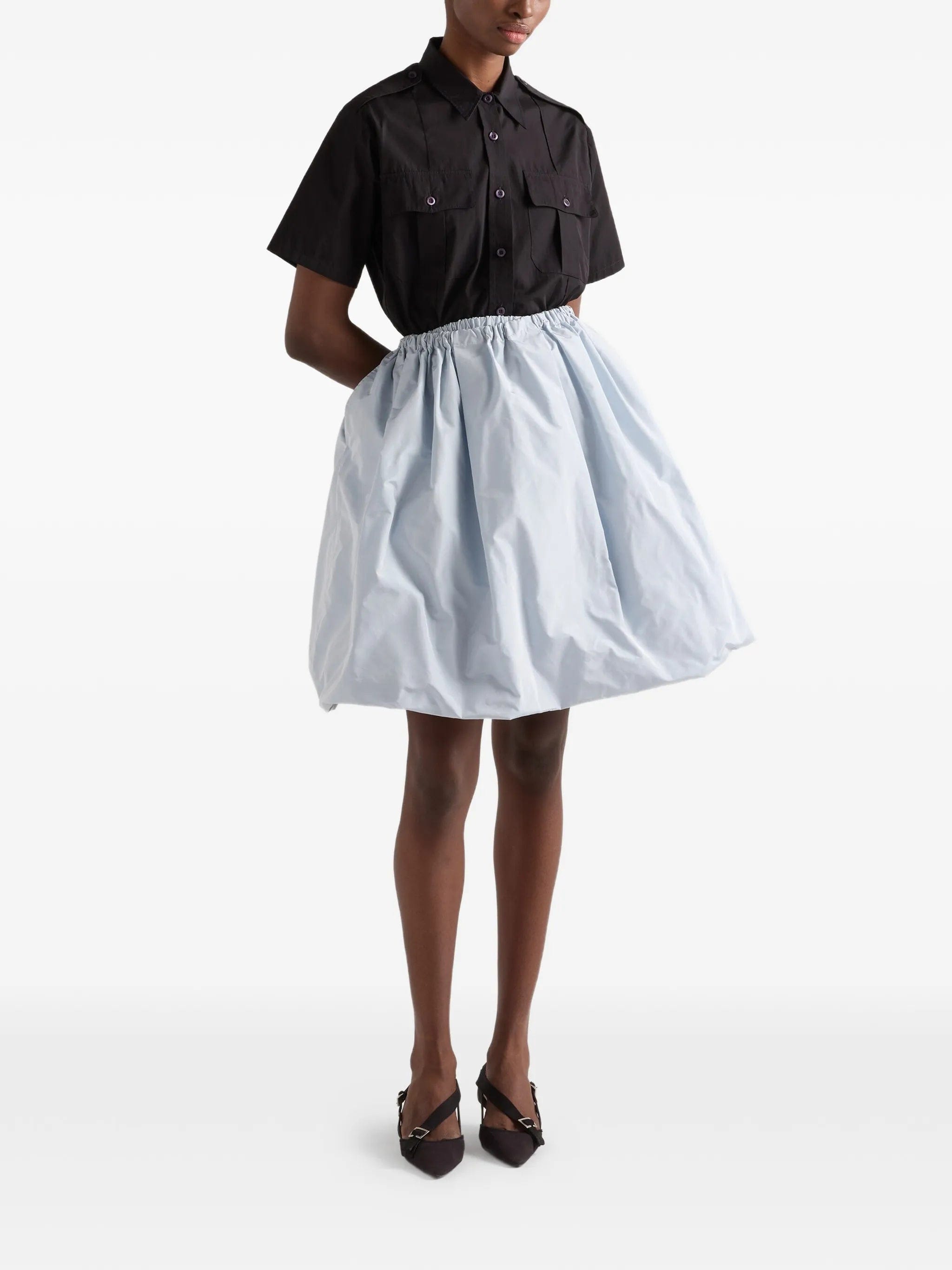 Prada short - sleeved poplin shirt