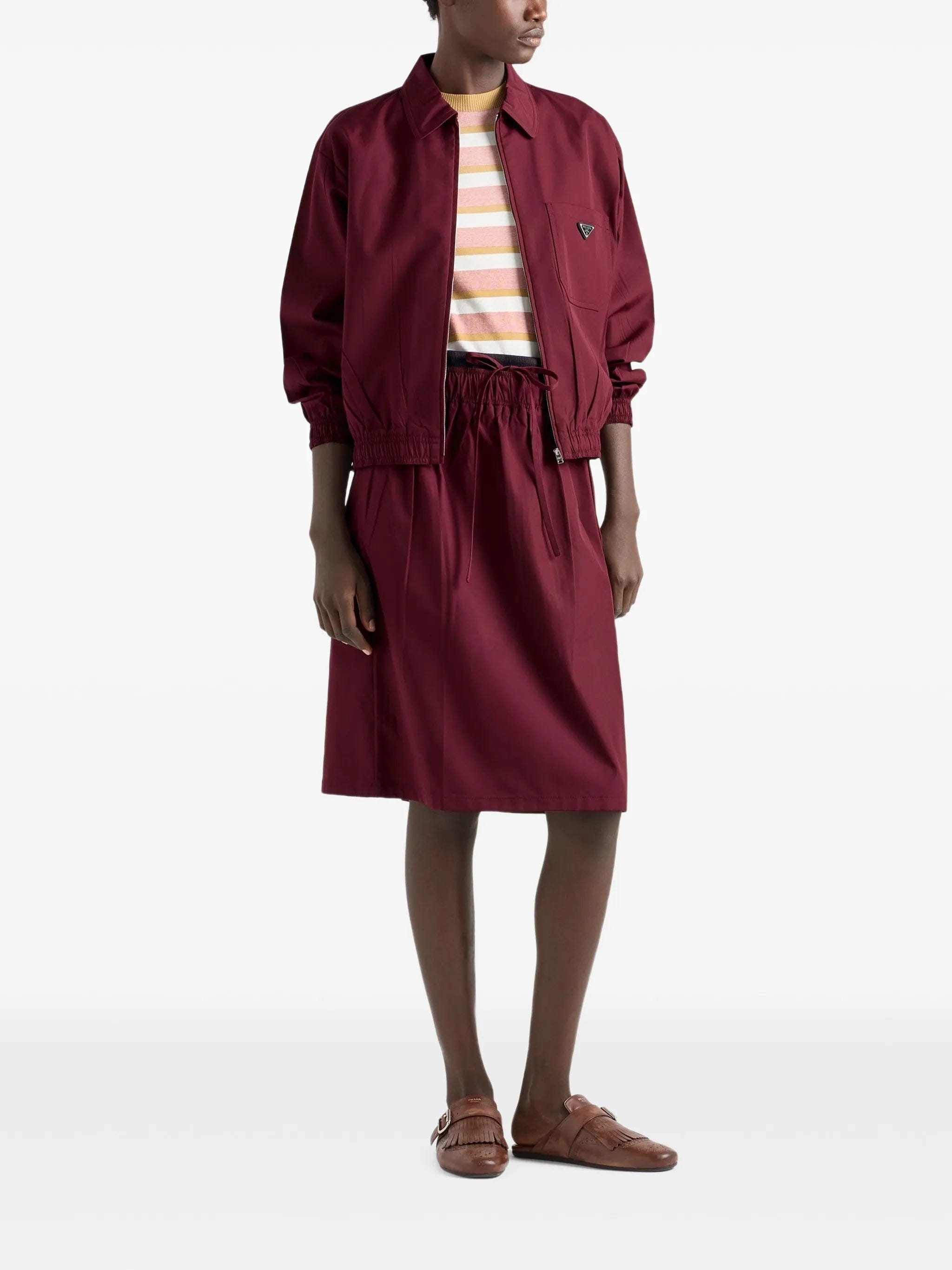 Prada poplin skirt