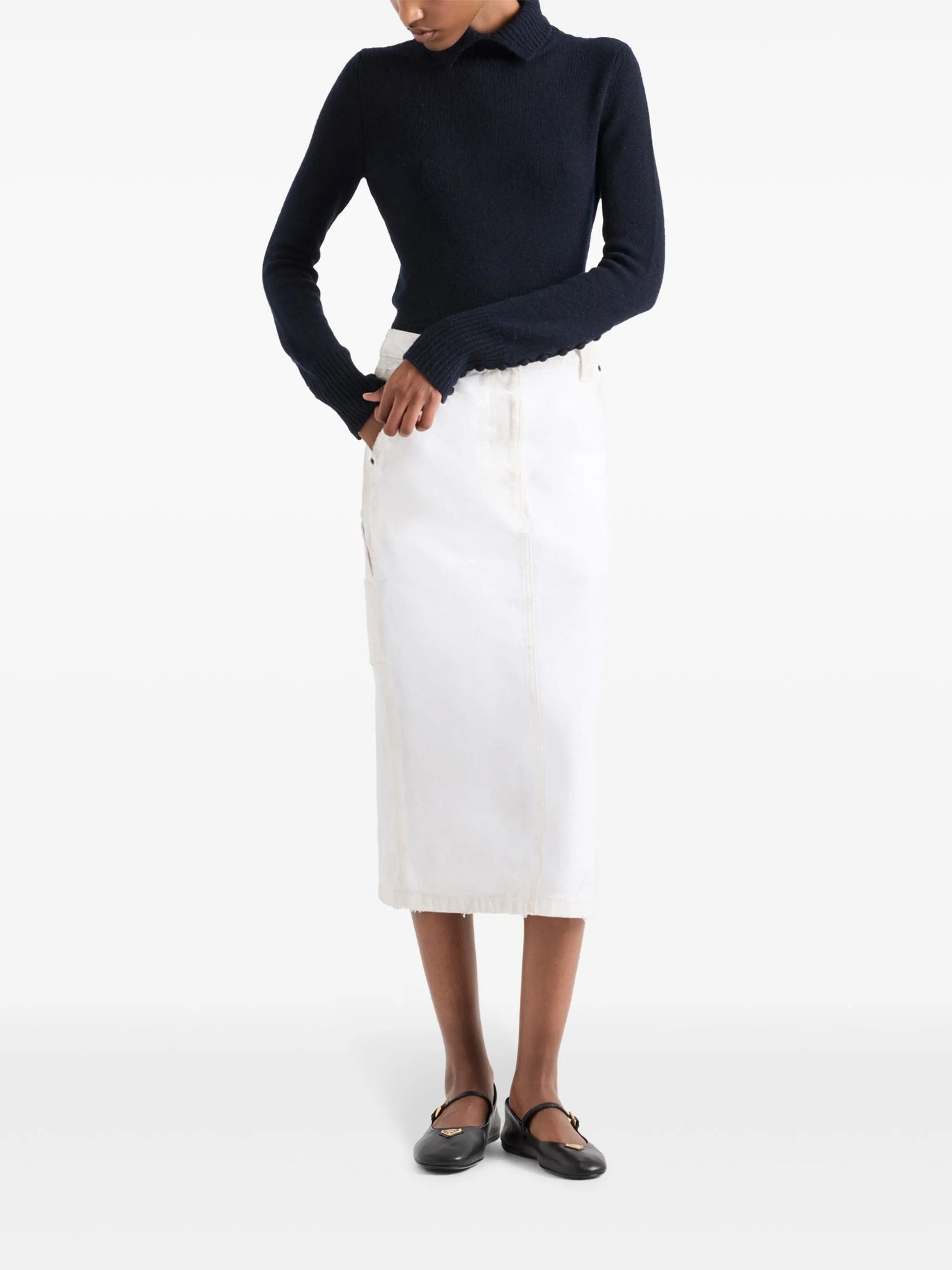 Prada old canvas pencil skirt