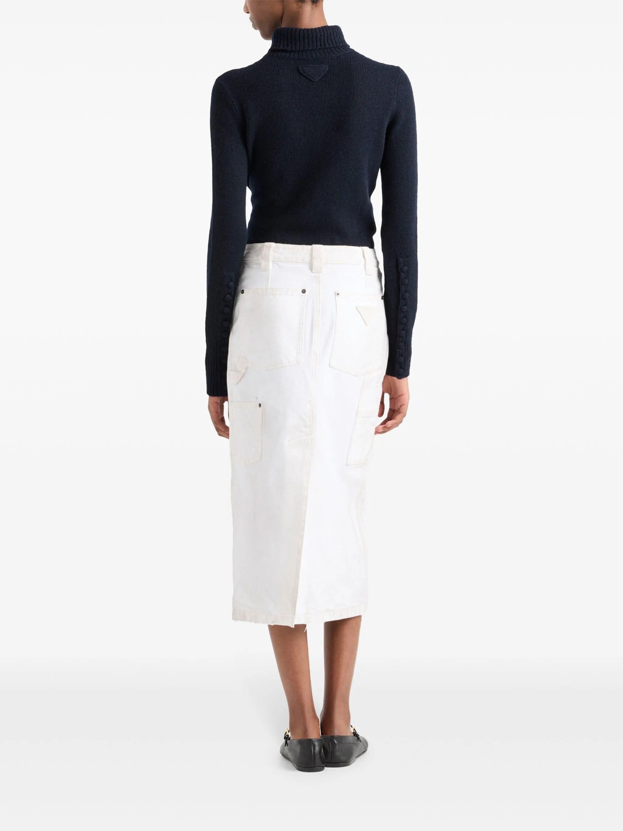 Prada old canvas pencil skirt