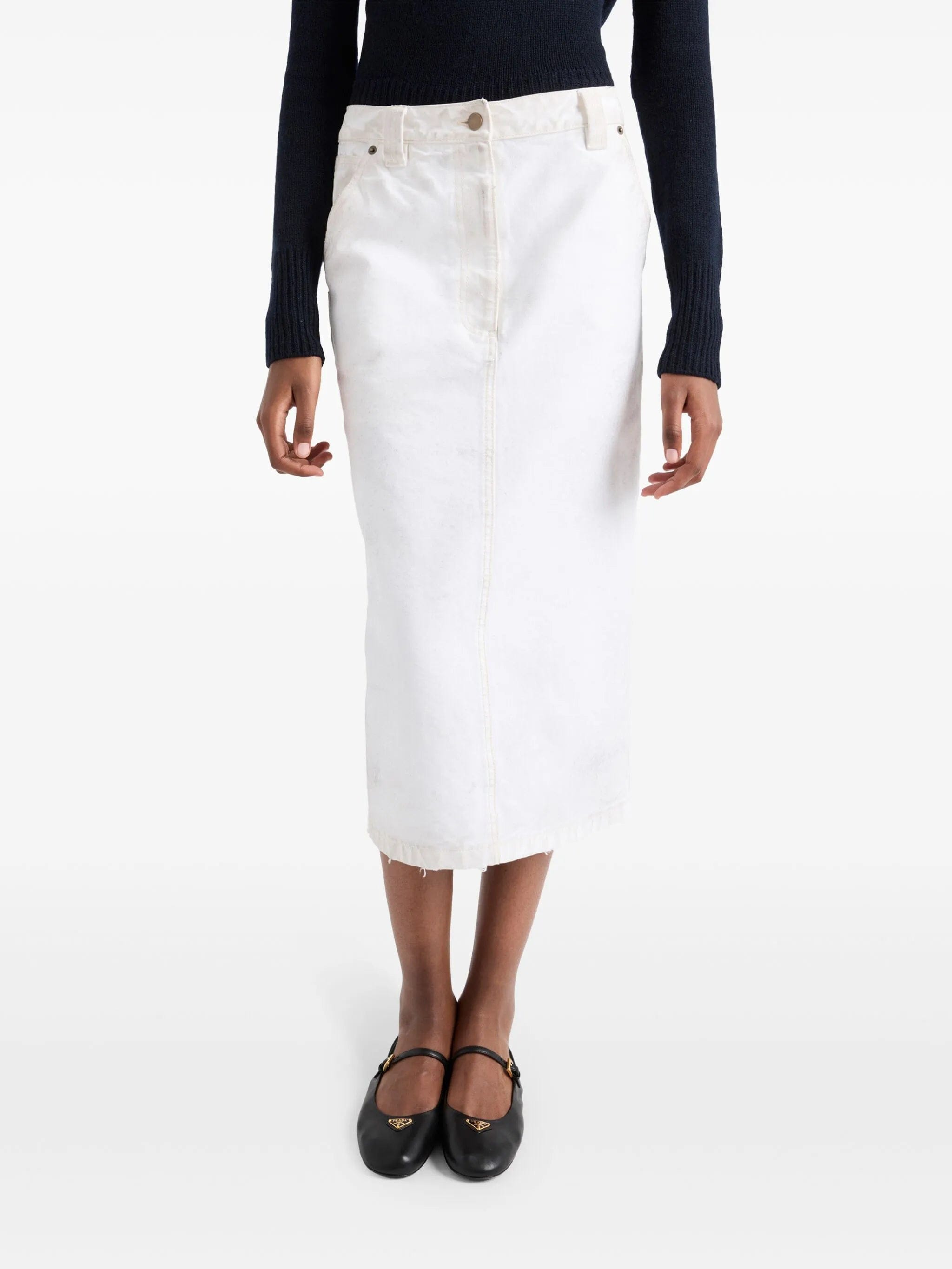Prada old canvas pencil skirt