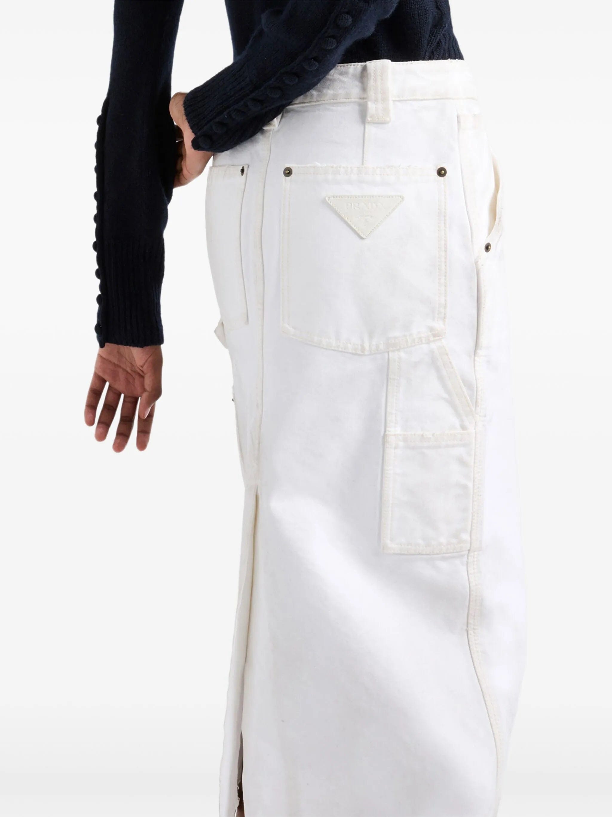 Prada old canvas pencil skirt