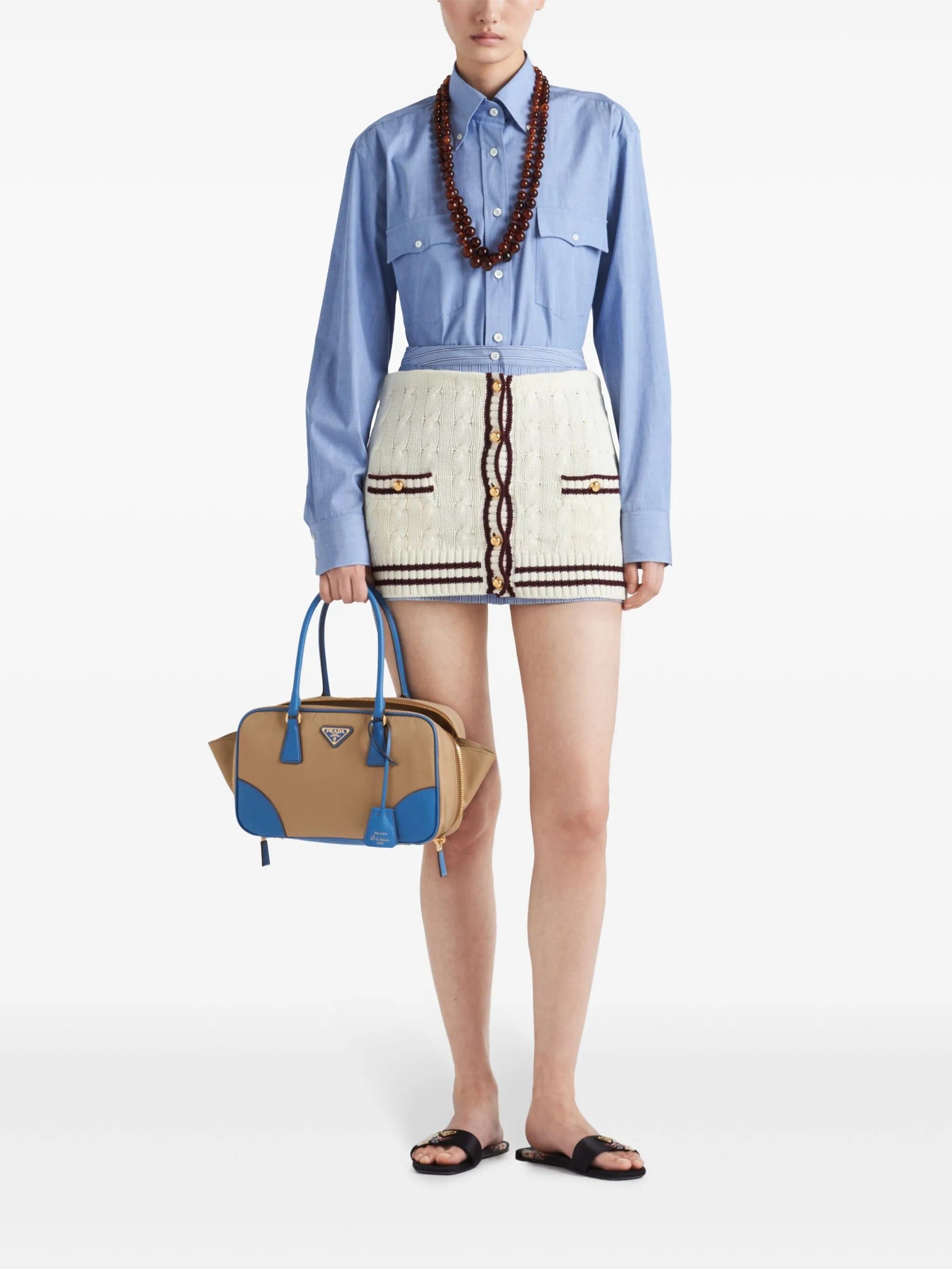 Prada long - sleeve cotton shirt