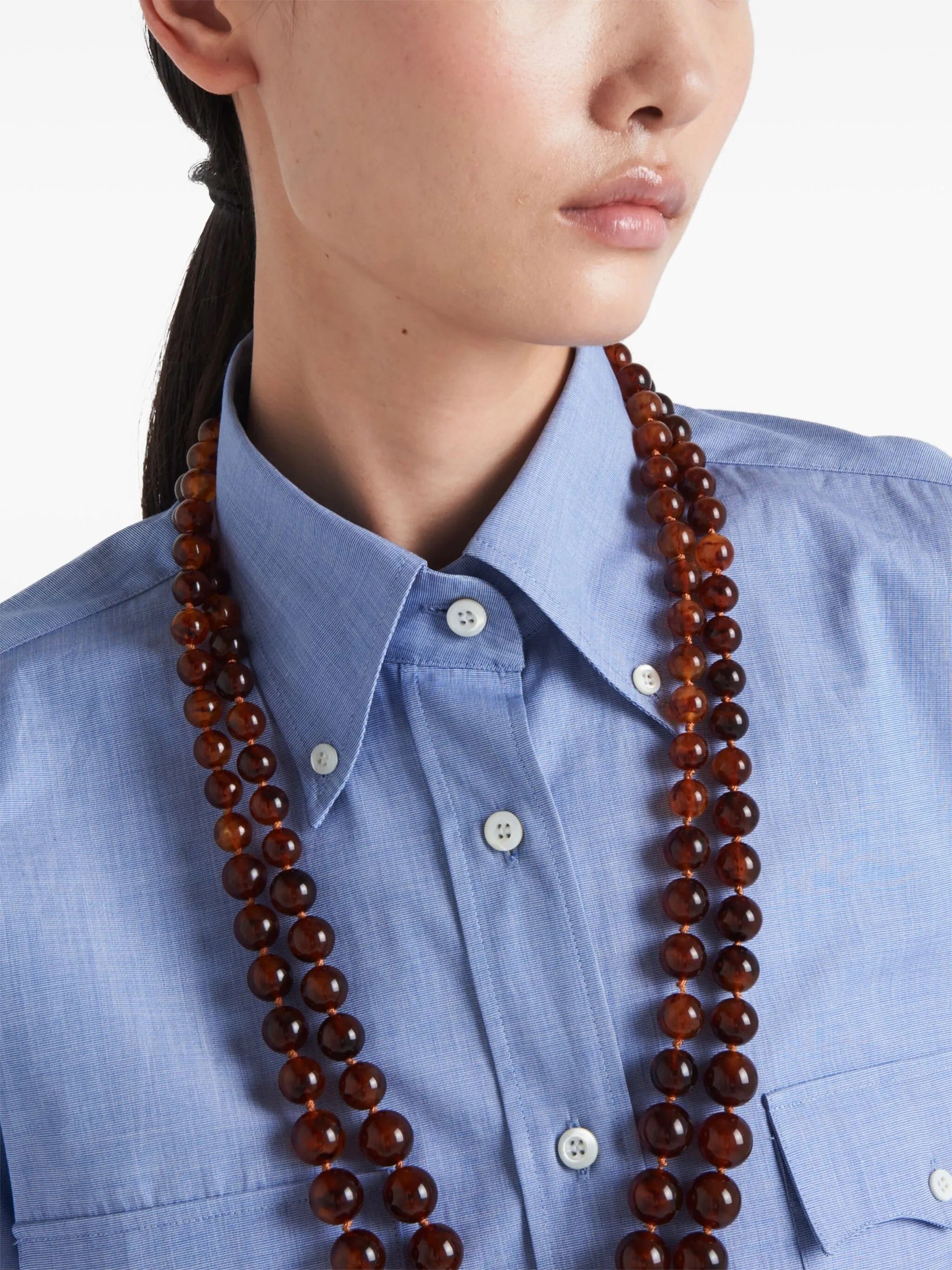 Prada long - sleeve cotton shirt