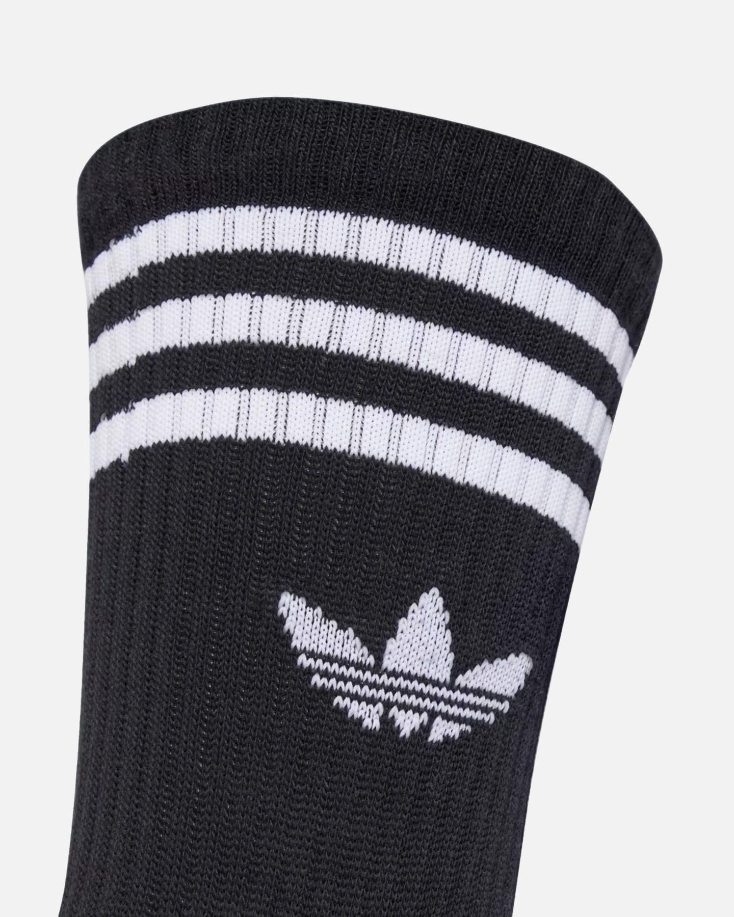adidas 3 - Stripes Crew Socks 3 Pack Black/White