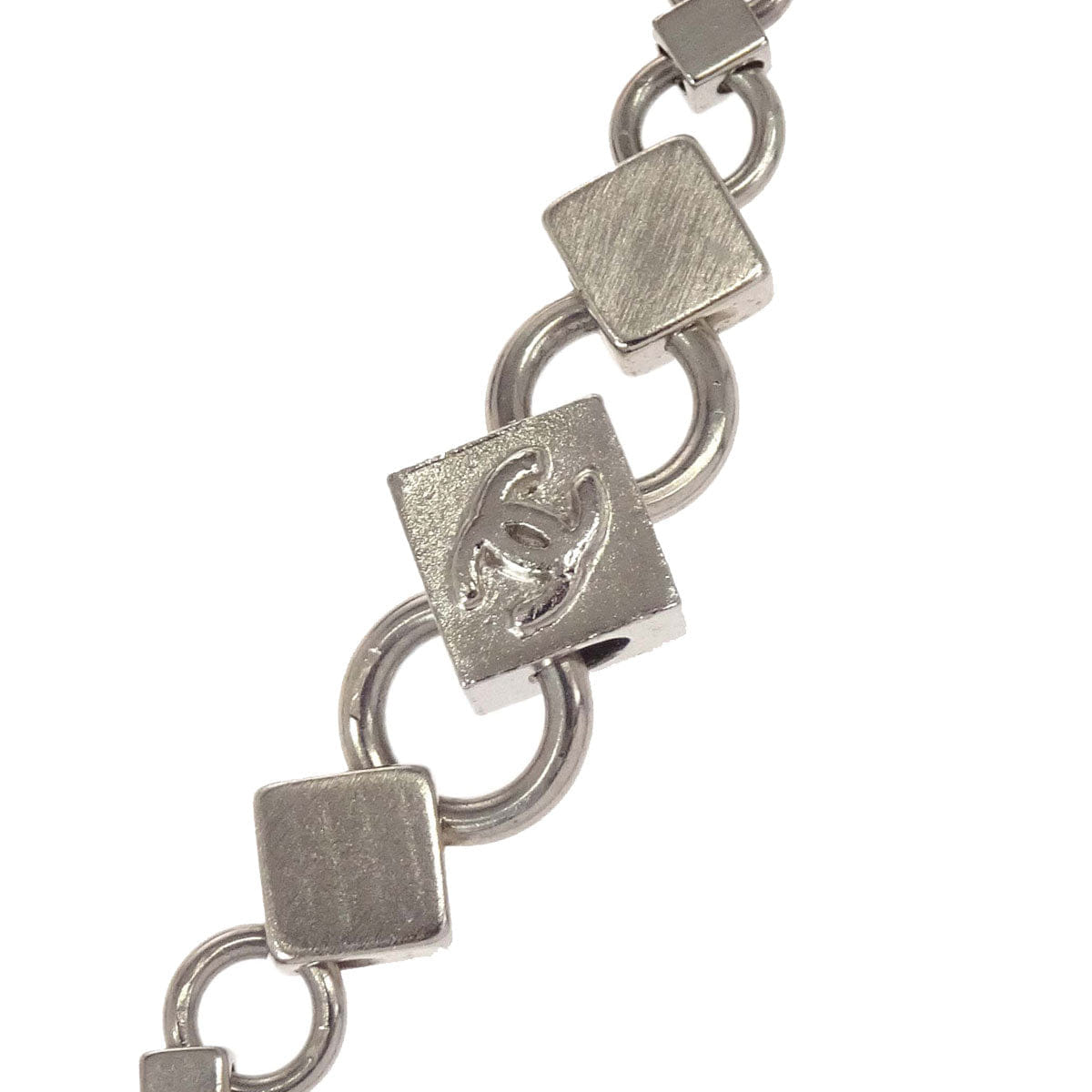 Chanel Silver Chain Belt 04P Small Good