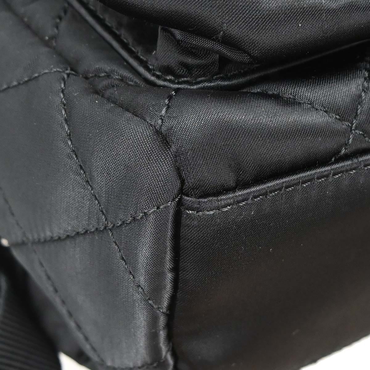 Chanel 2017 - 2018 Black Tweed Nylon Backpack