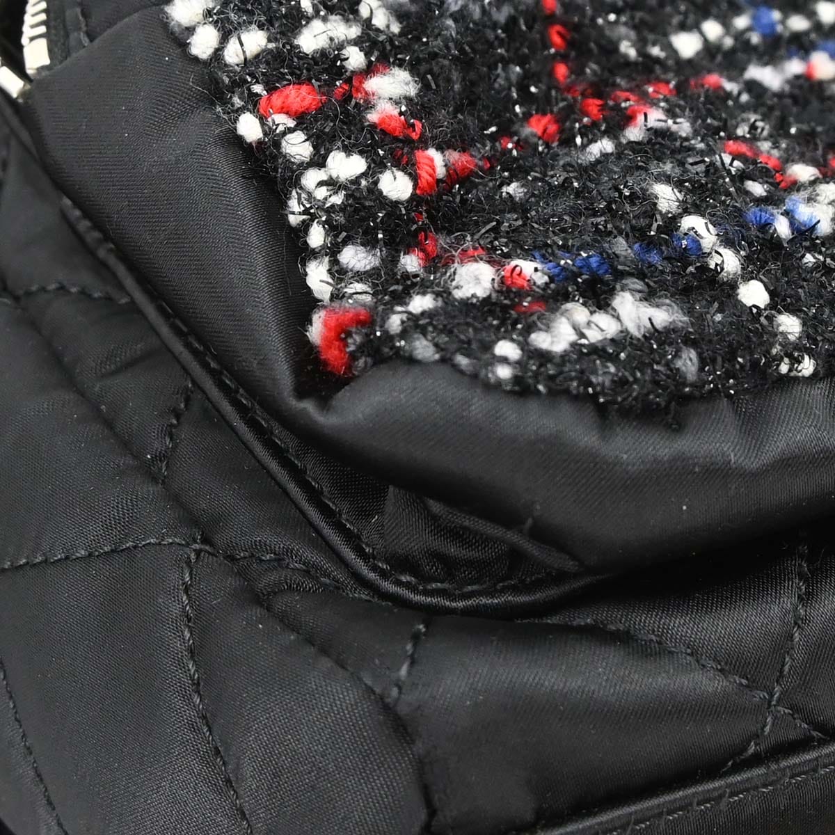 Chanel 2017 - 2018 Black Tweed Nylon Backpack