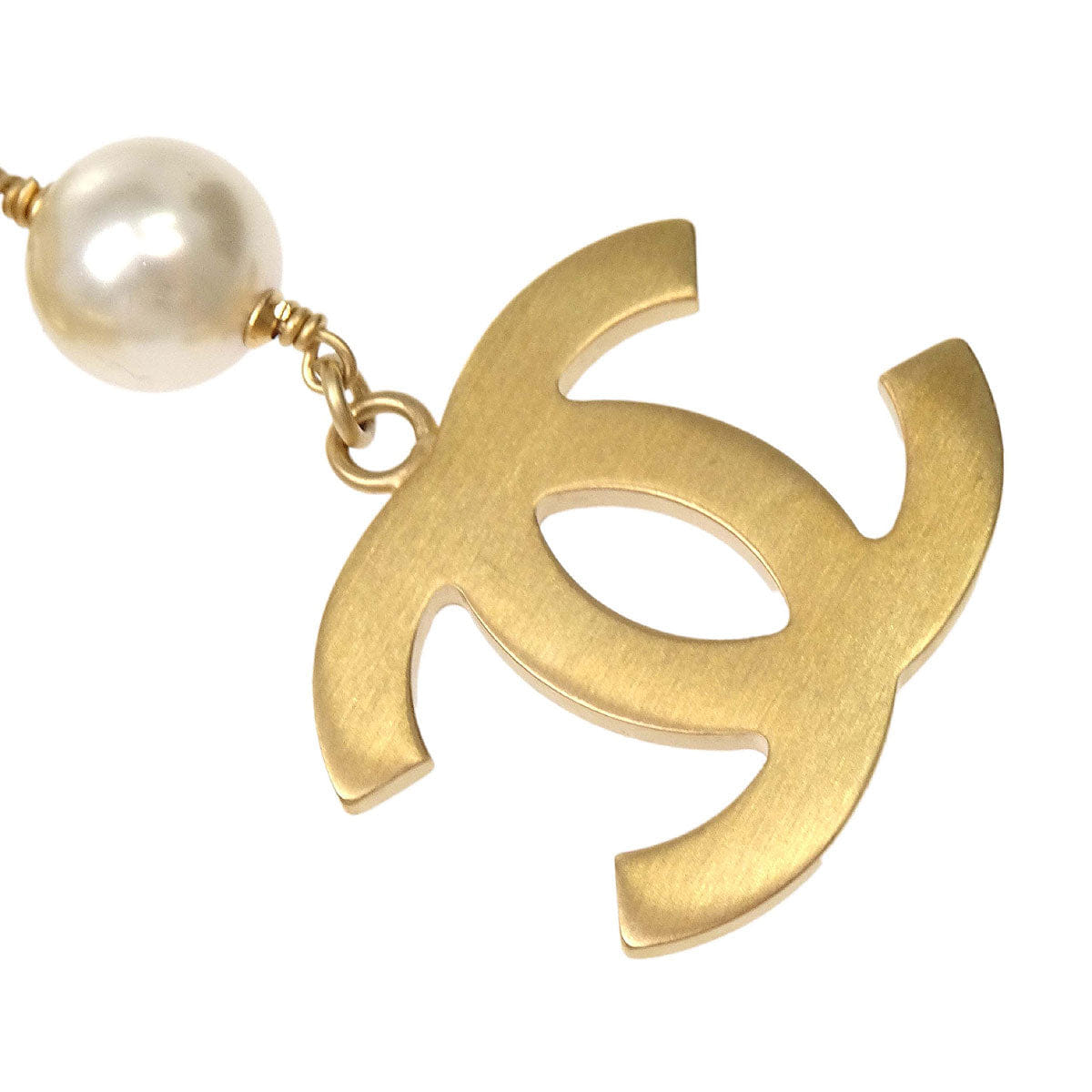 Chanel Icon Charm Chain Belt Gold Costume Pearl 03A Small Good