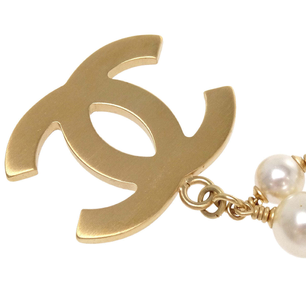 Chanel Icon Charm Chain Belt Gold Costume Pearl 03A Small Good