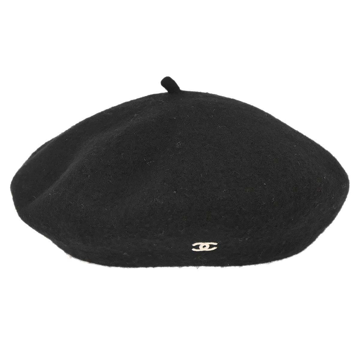 Chanel Black Hat Beret Small Good